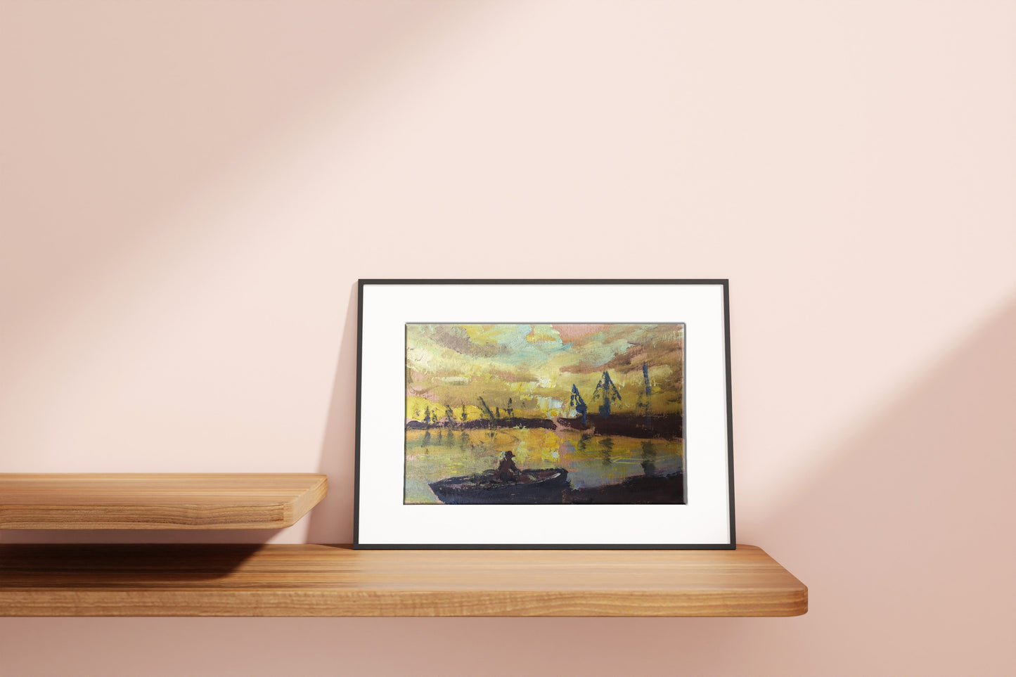 Oil painting Bright sunset Unknown artist