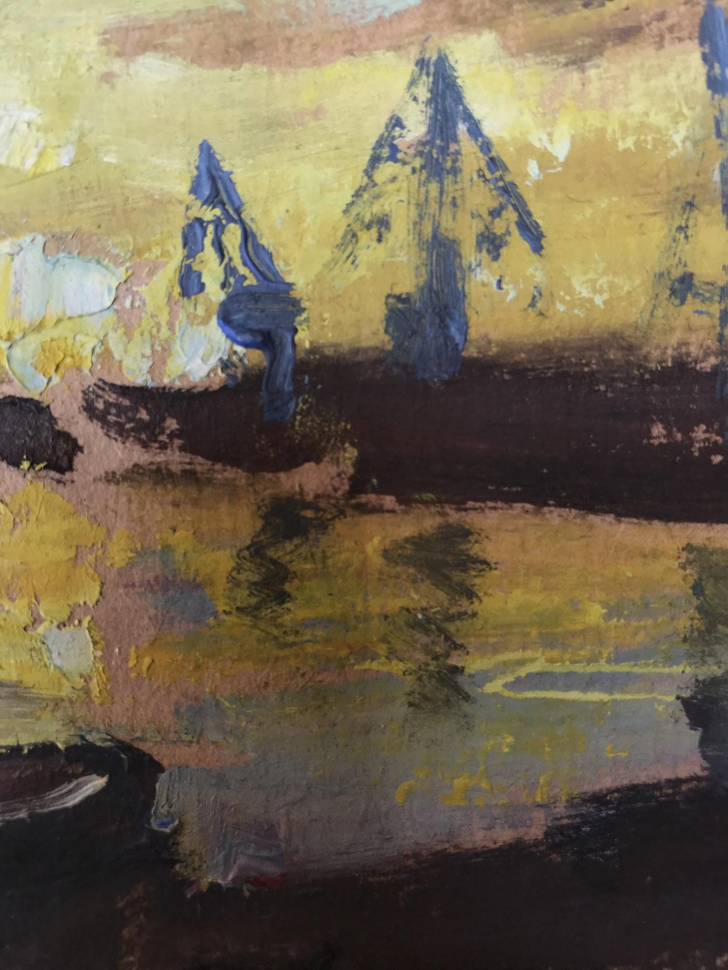 Oil painting Bright sunset Unknown artist