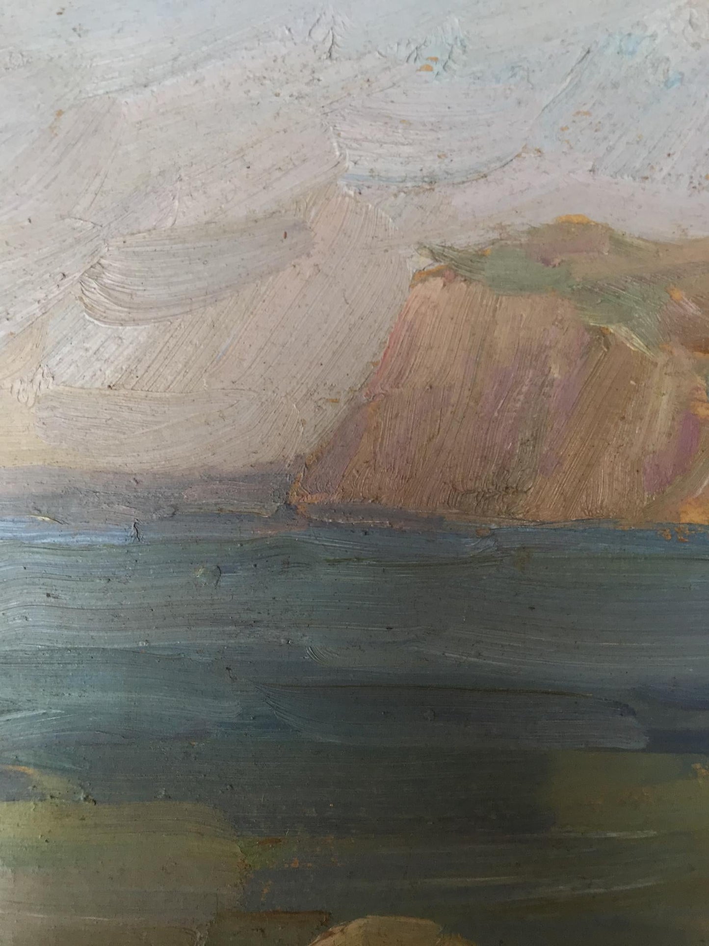 Oil painting Couple relaxing on the sea Unknown artist