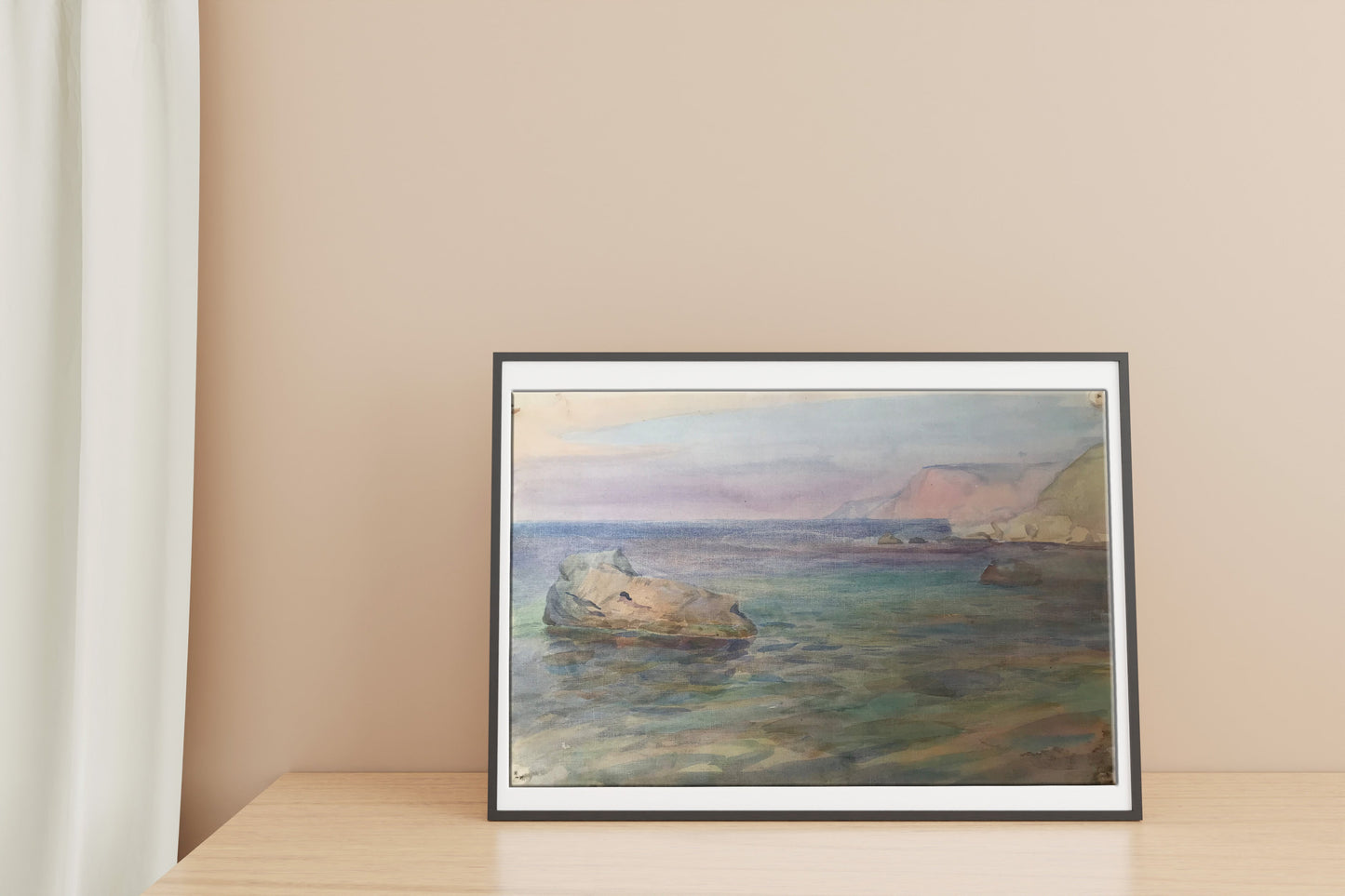 Watercolor painting Sea
