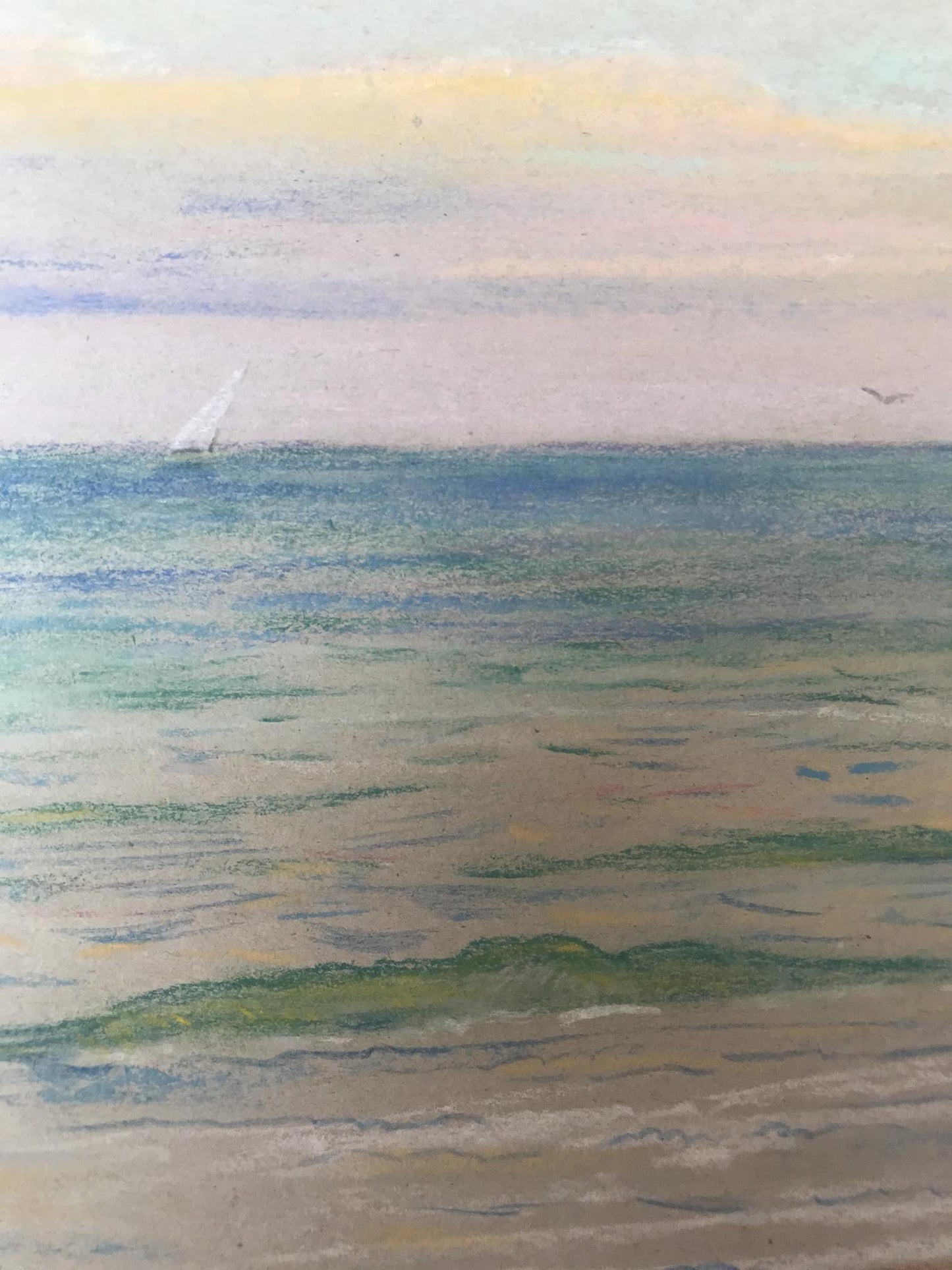 Pencils painting Sea Nature Landscape