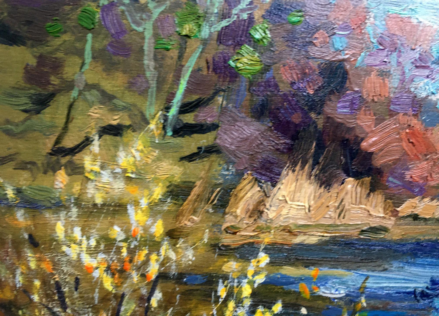 Oil painting March day Batrakov Vladimir Grigorievich