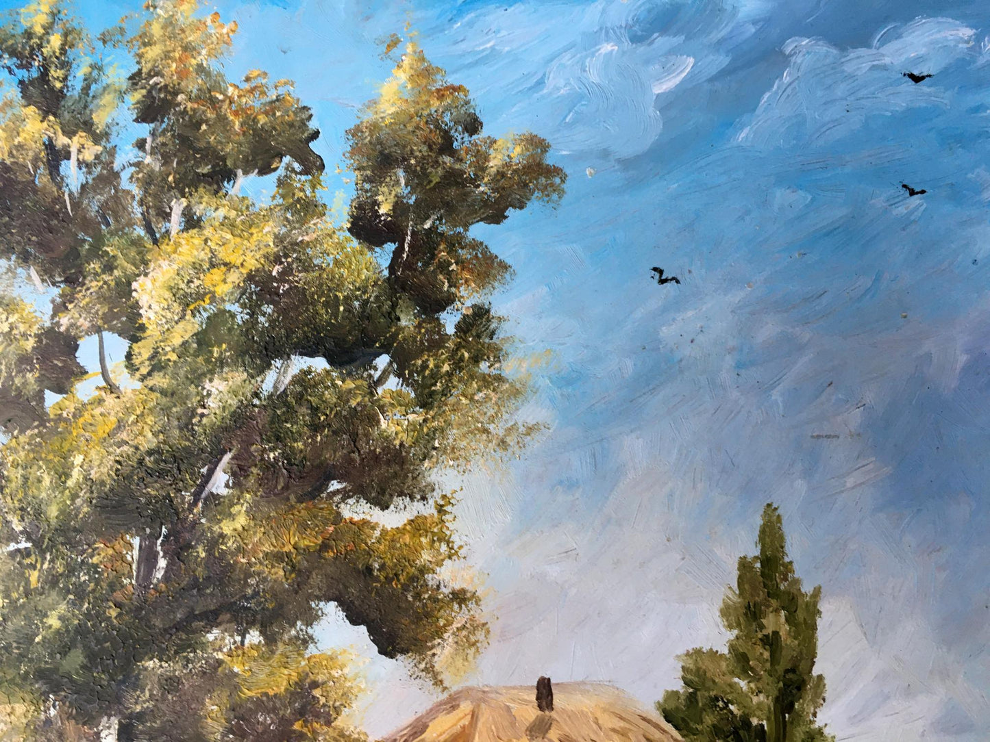 Oil painting A house in the mountains Unknown artist