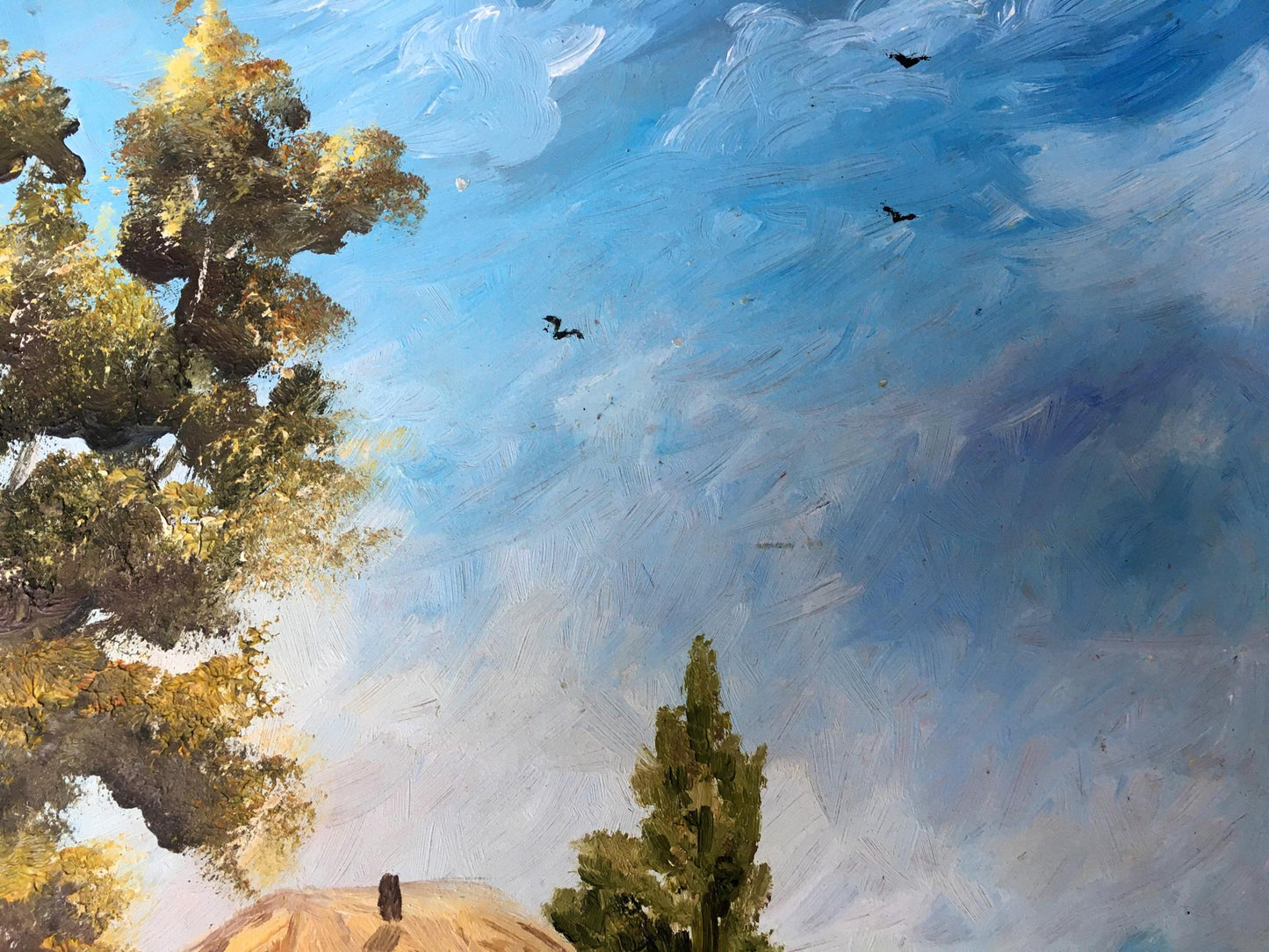Oil painting A house in the mountains Unknown artist