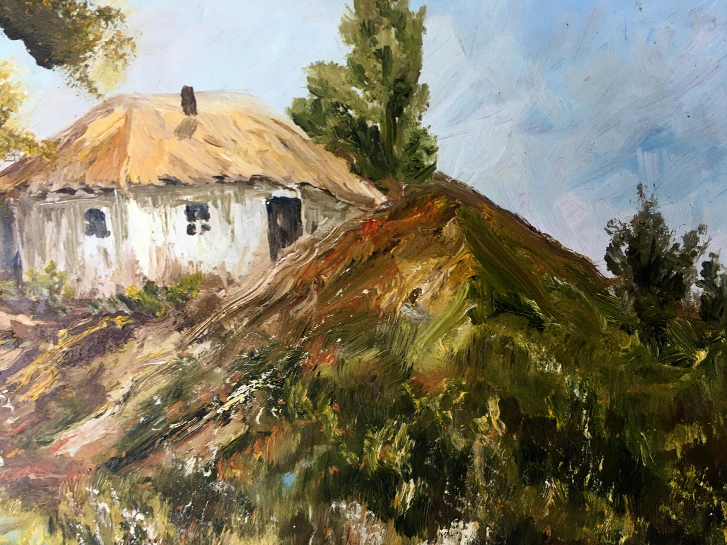 Oil painting A house in the mountains Unknown artist