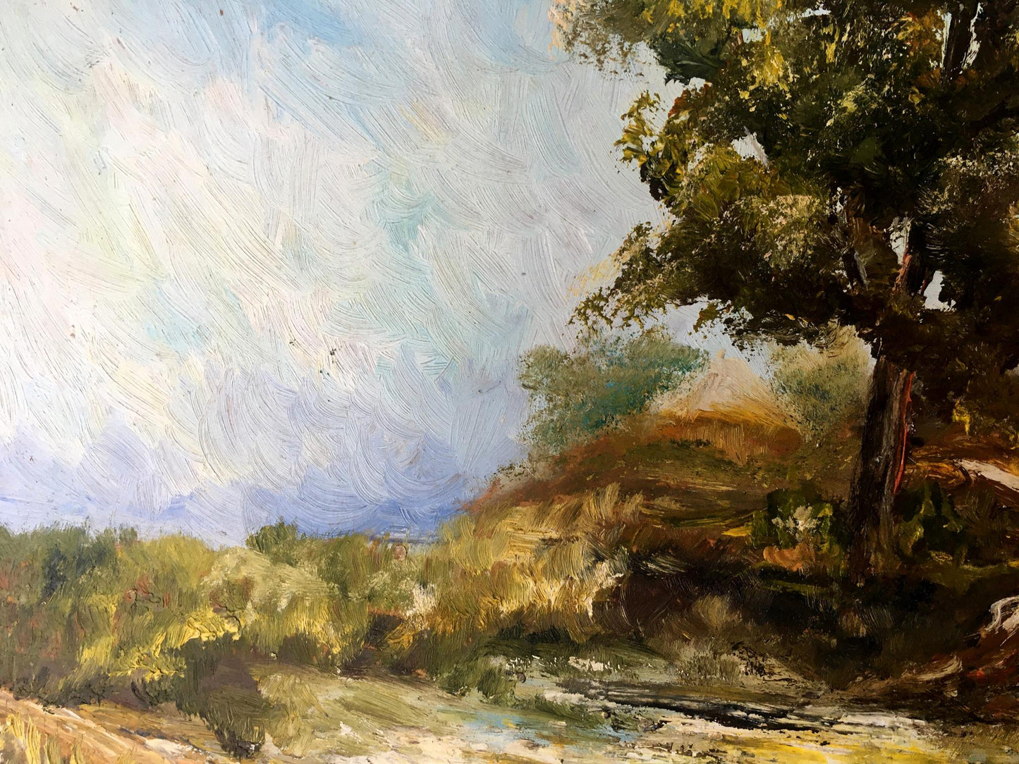 Oil painting A house in the mountains Unknown artist