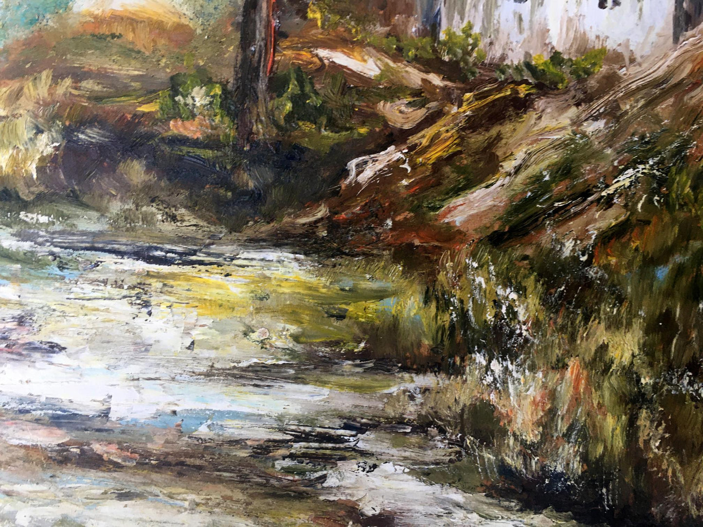 Oil painting A house in the mountains Unknown artist