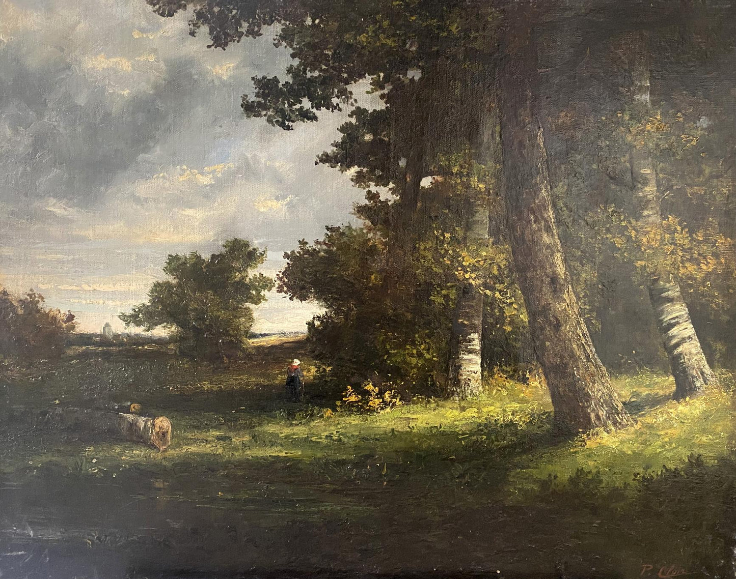 Oil painting Beautiful forest