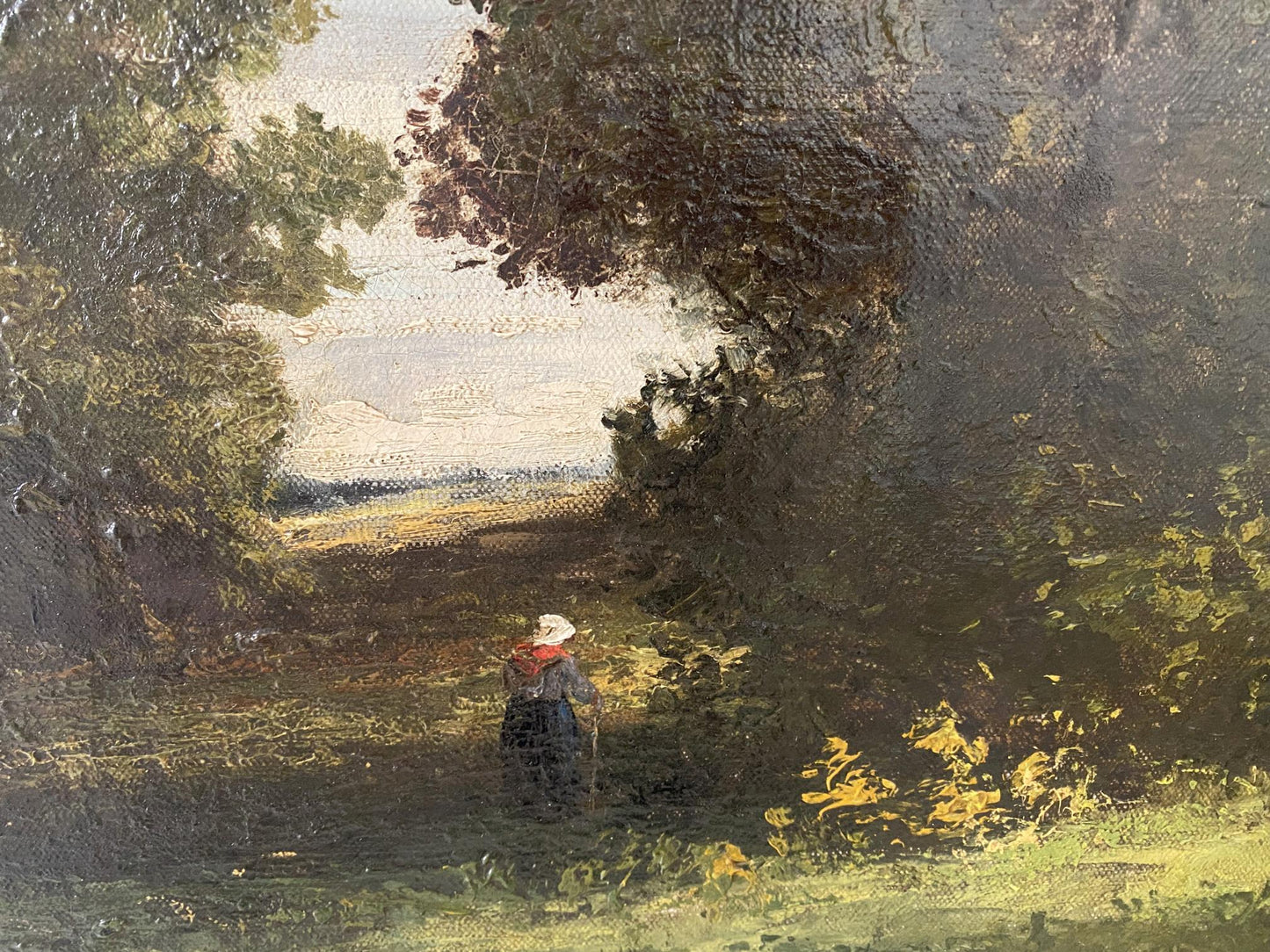 Oil painting Beautiful forest