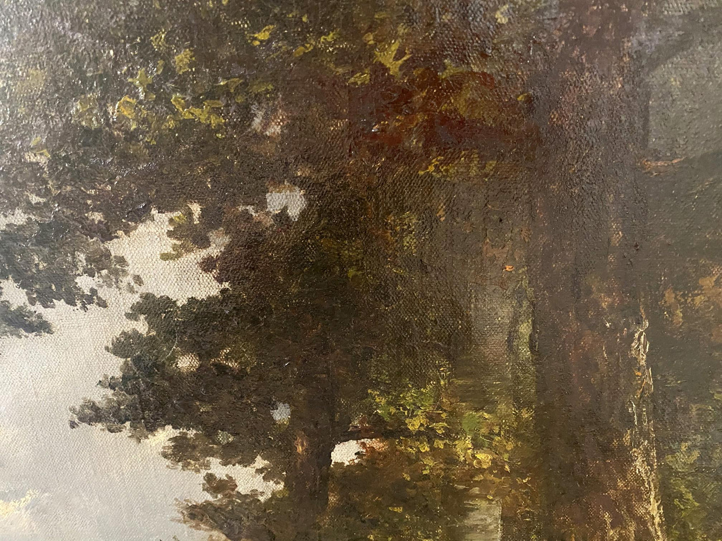 Oil painting Beautiful forest