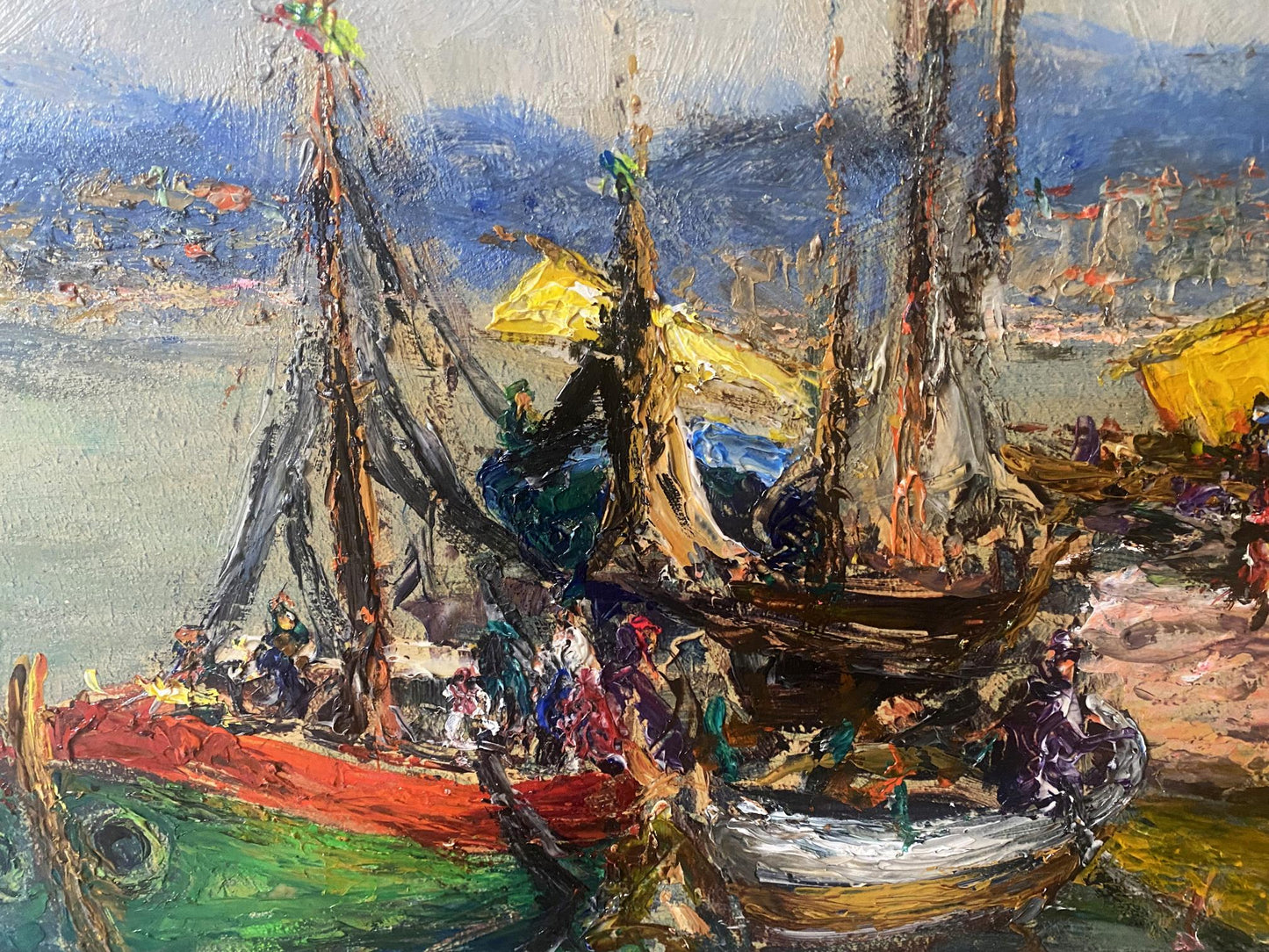 Oil painting Sailing park Unknown European artist