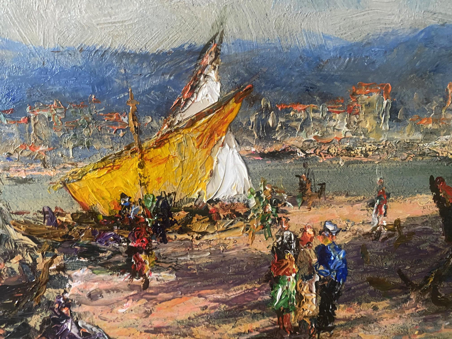 Oil painting Sailing park Unknown European artist
