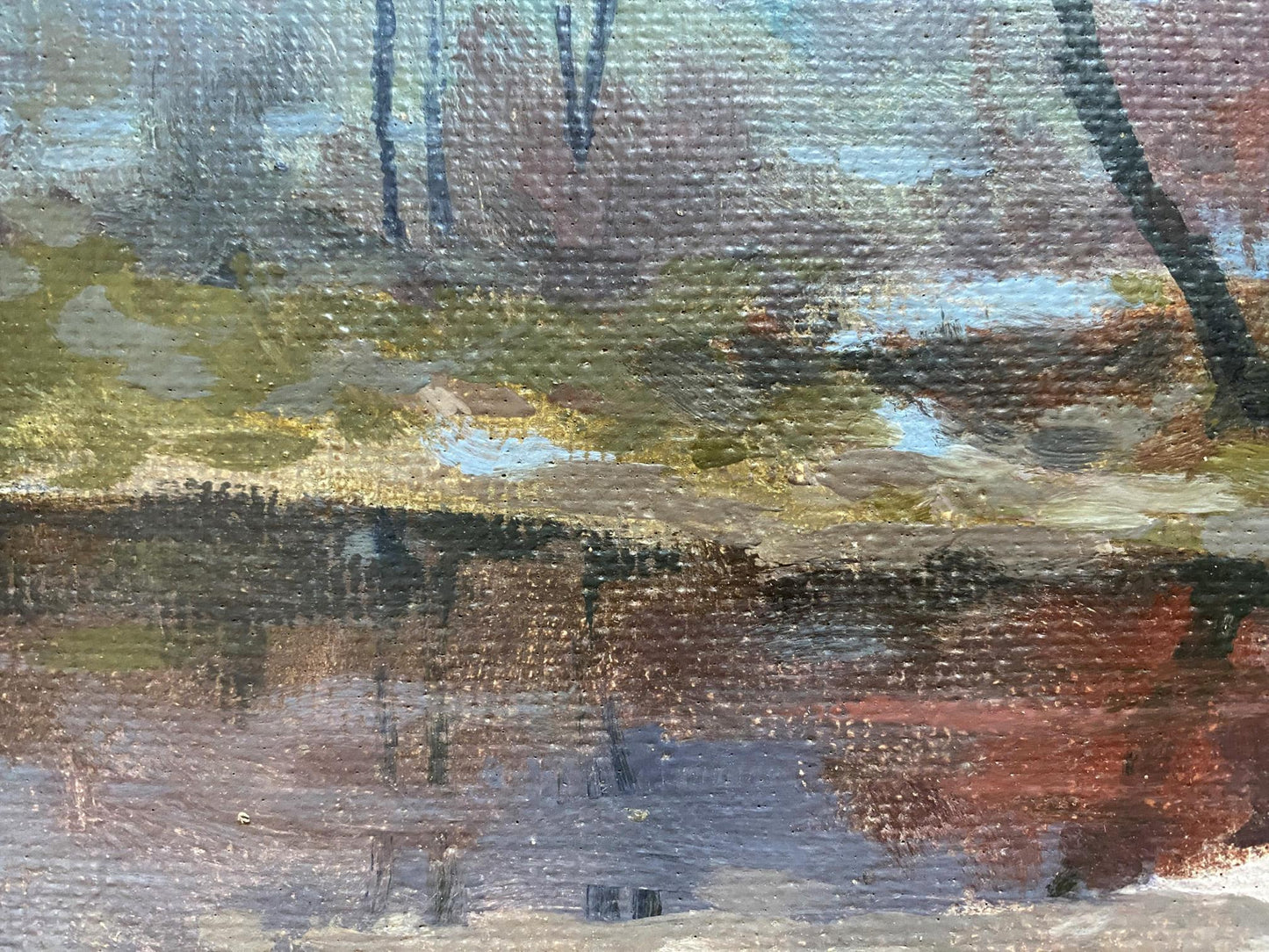 Oil painting Winter's end Gabda Vasily Georgievich