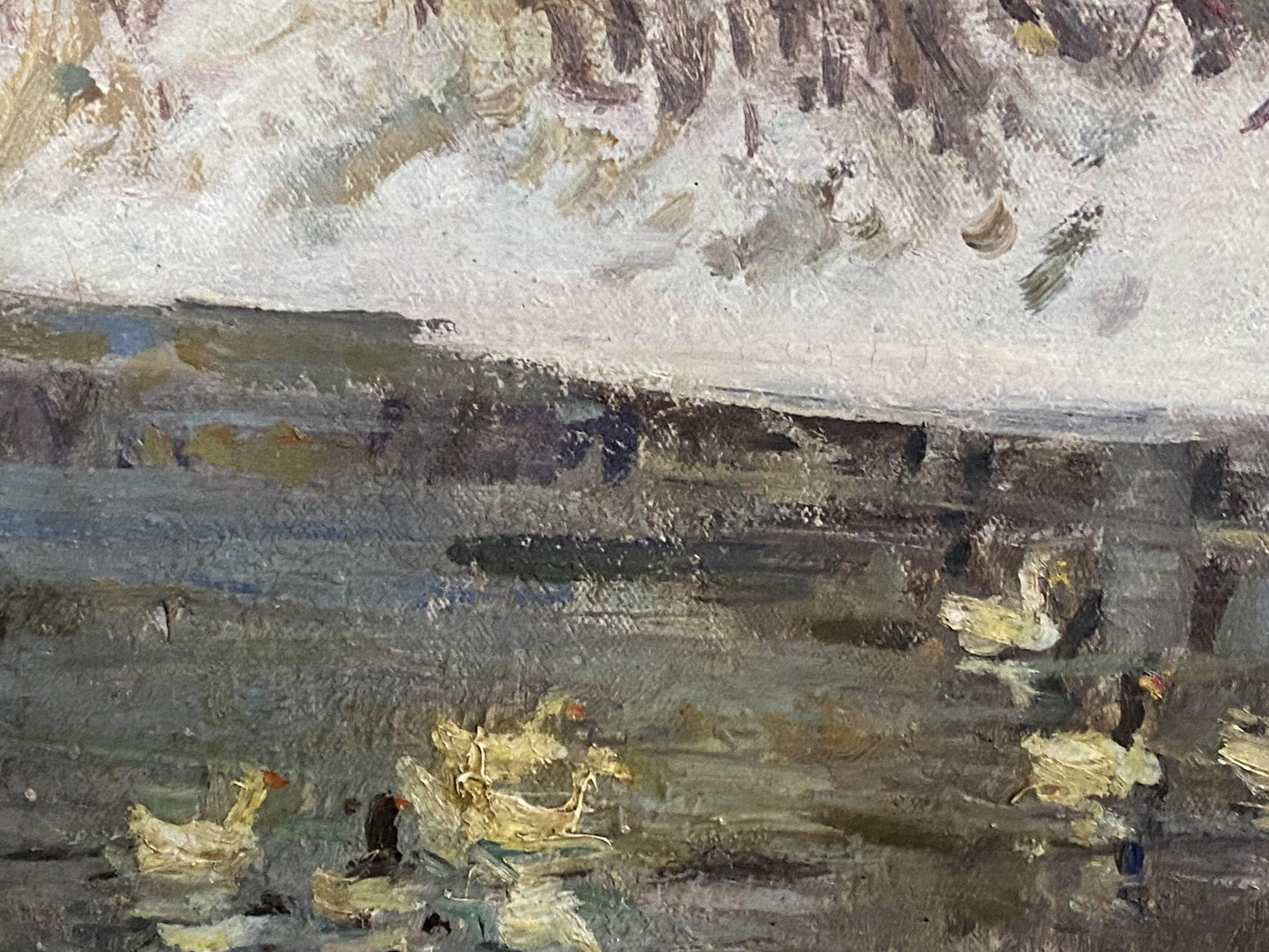 Oil painting Ducks in the lake Maksimenko Alexander Grigorievich