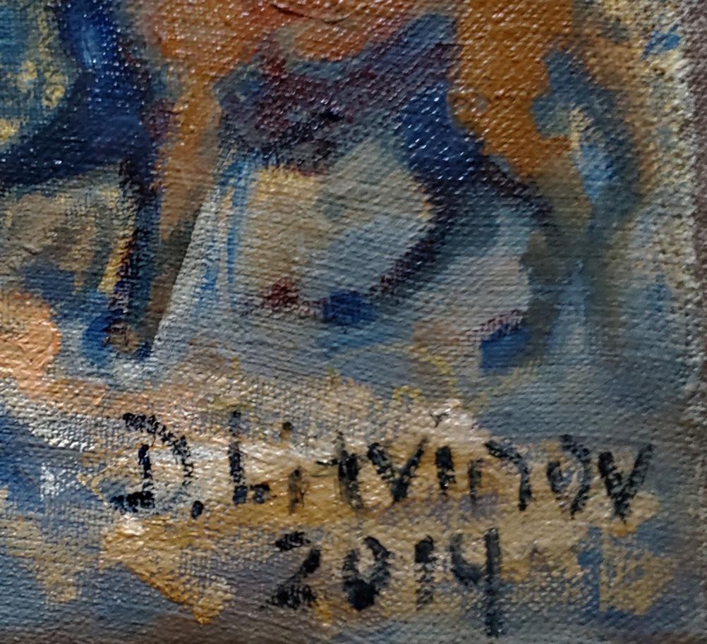 Oil painting Returning from the hunt Daniil Litvinov