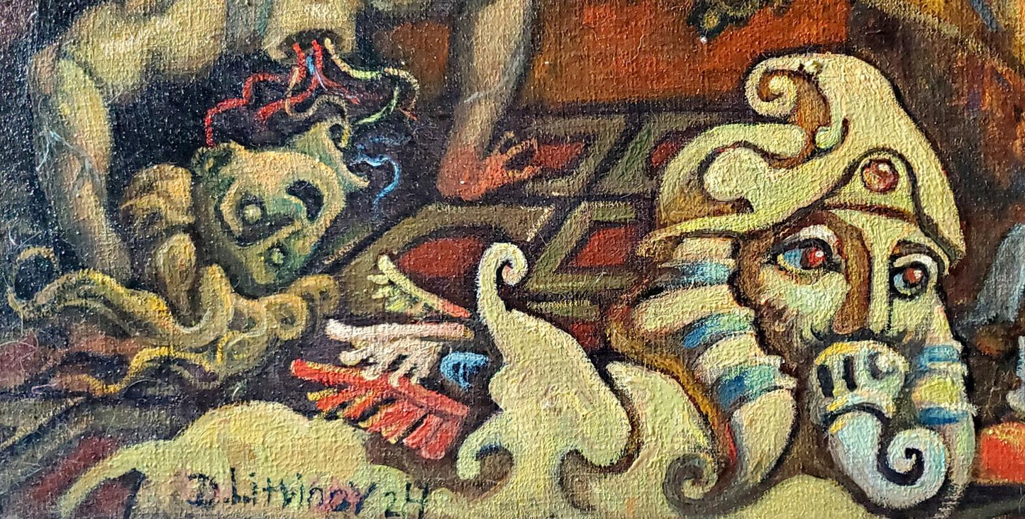 Oil painting Bacchanalia Daniil Litvinov