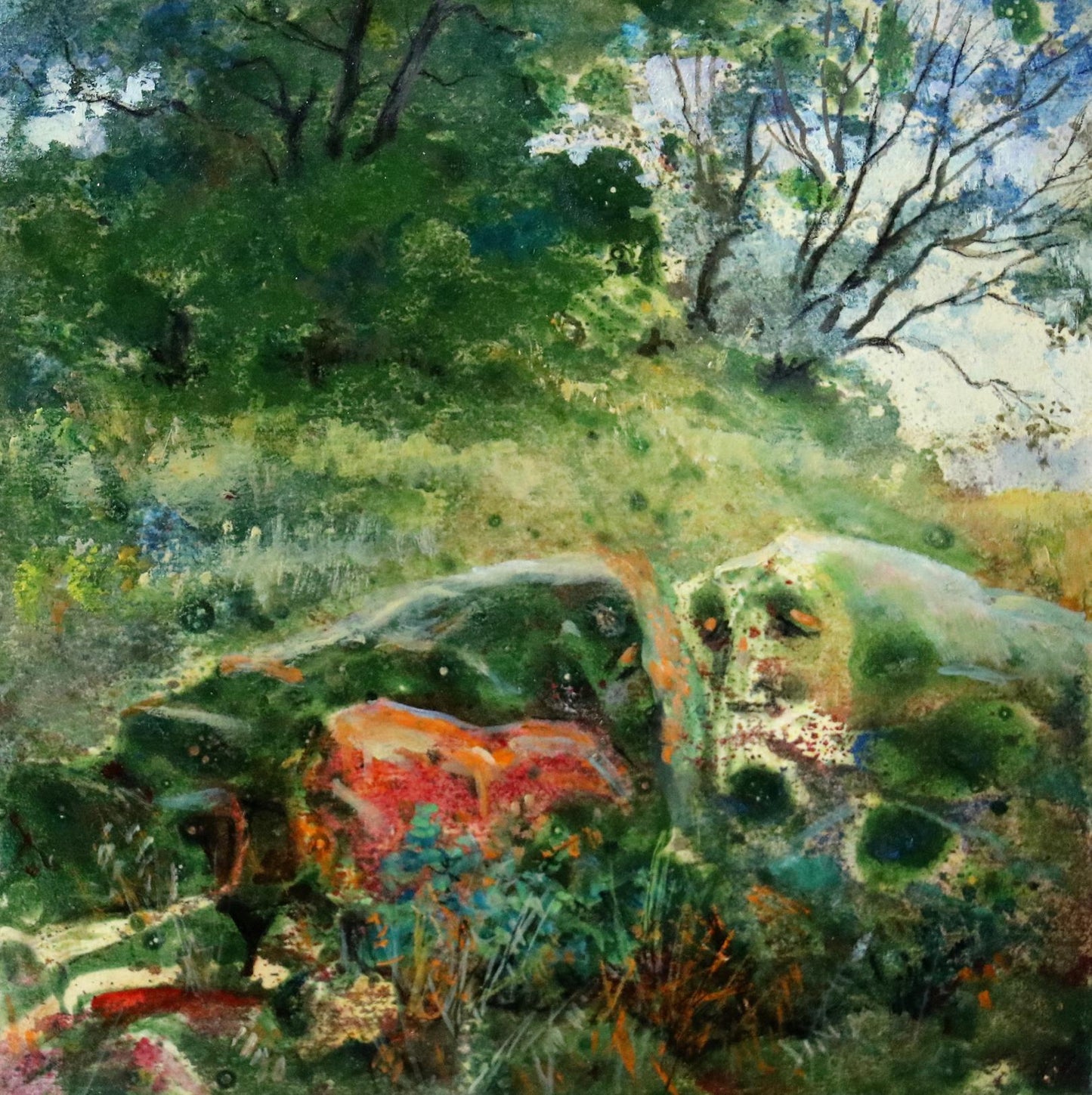 Oil painting At the clearing Anatolii Duhnevich