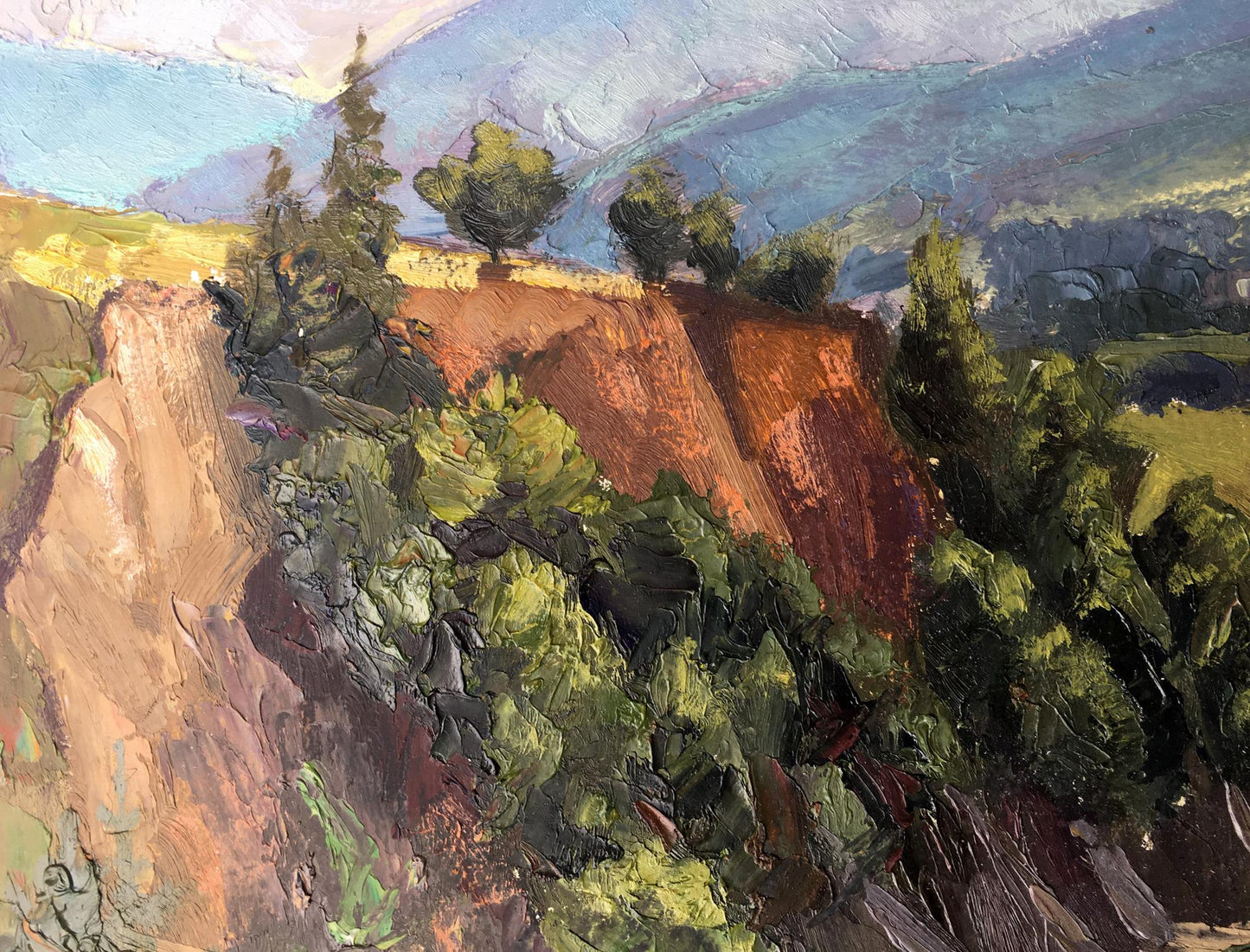 Oil painting Among the mountains Batrakov Vladimir Grigorievich