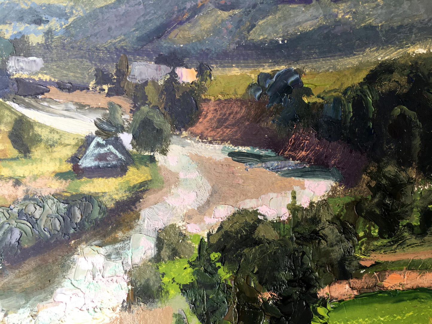 Oil painting Among the mountains Batrakov Vladimir Grigorievich