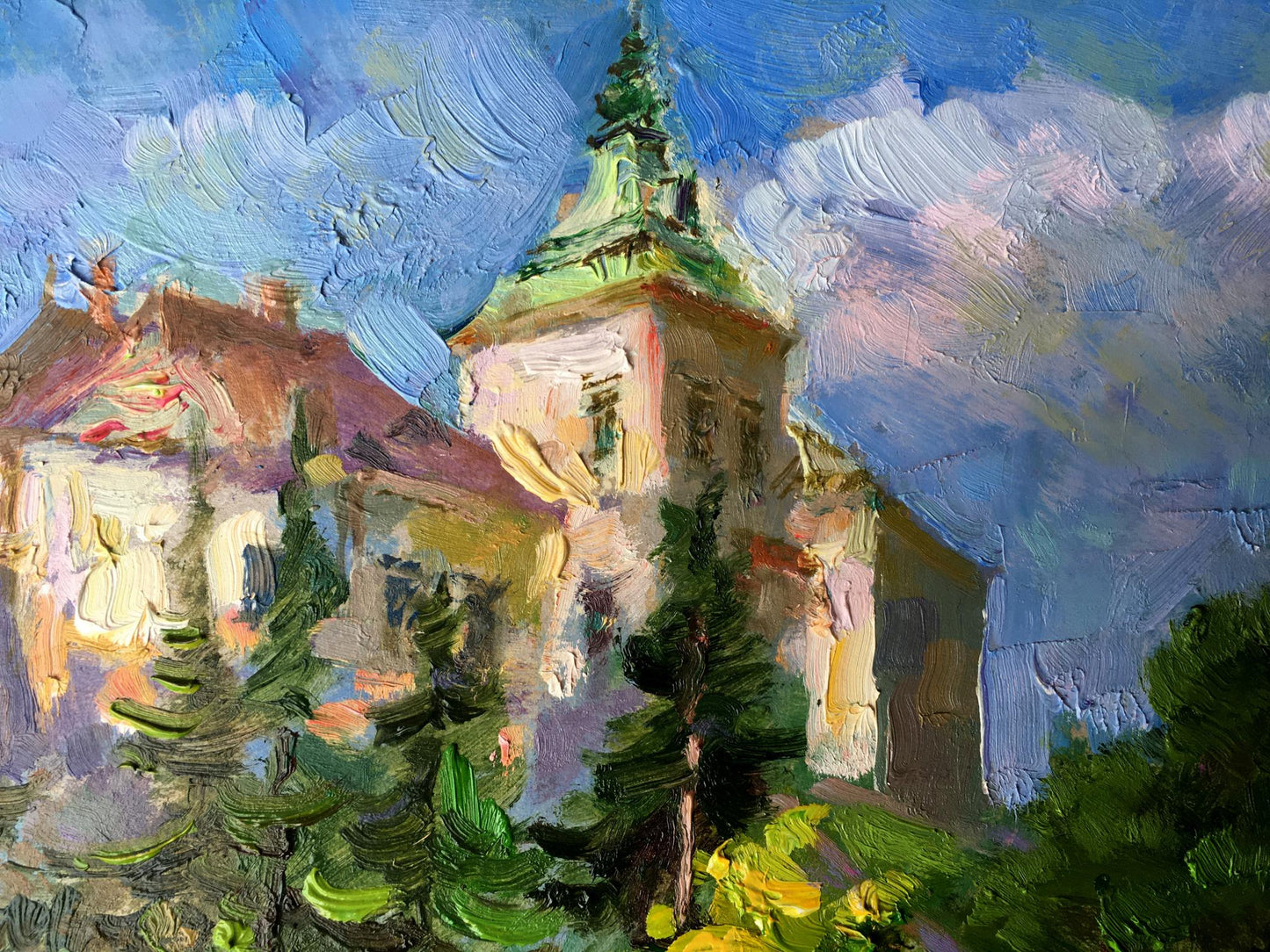 Oil painting Olesko Castle Batrakov Vladimir Grigorievich
