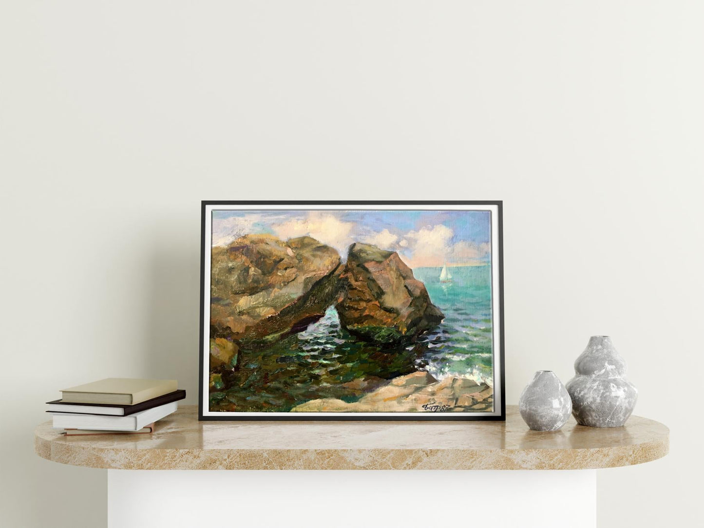 Oil painting Among the rocks Batrakov Vladimir Grigorievich