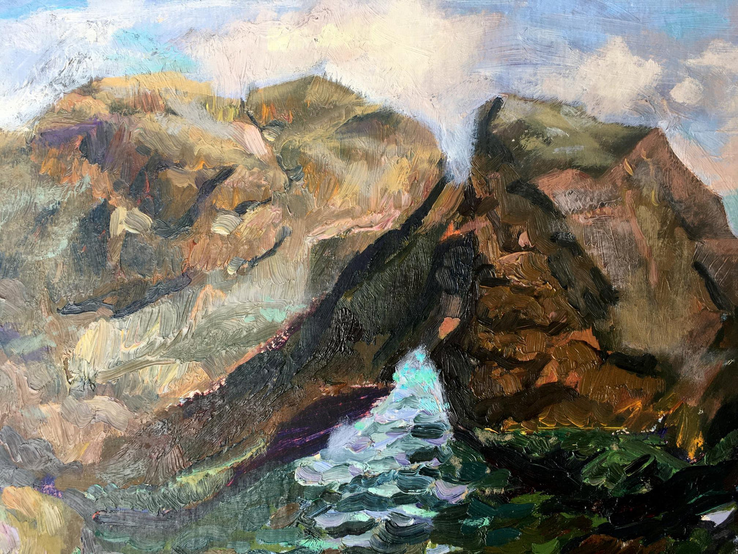 Oil painting Among the rocks Batrakov Vladimir Grigorievich
