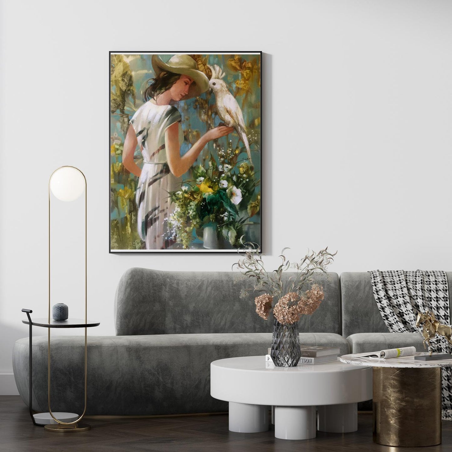 Abstract oil painting Parrot Anatoly Tarabanov