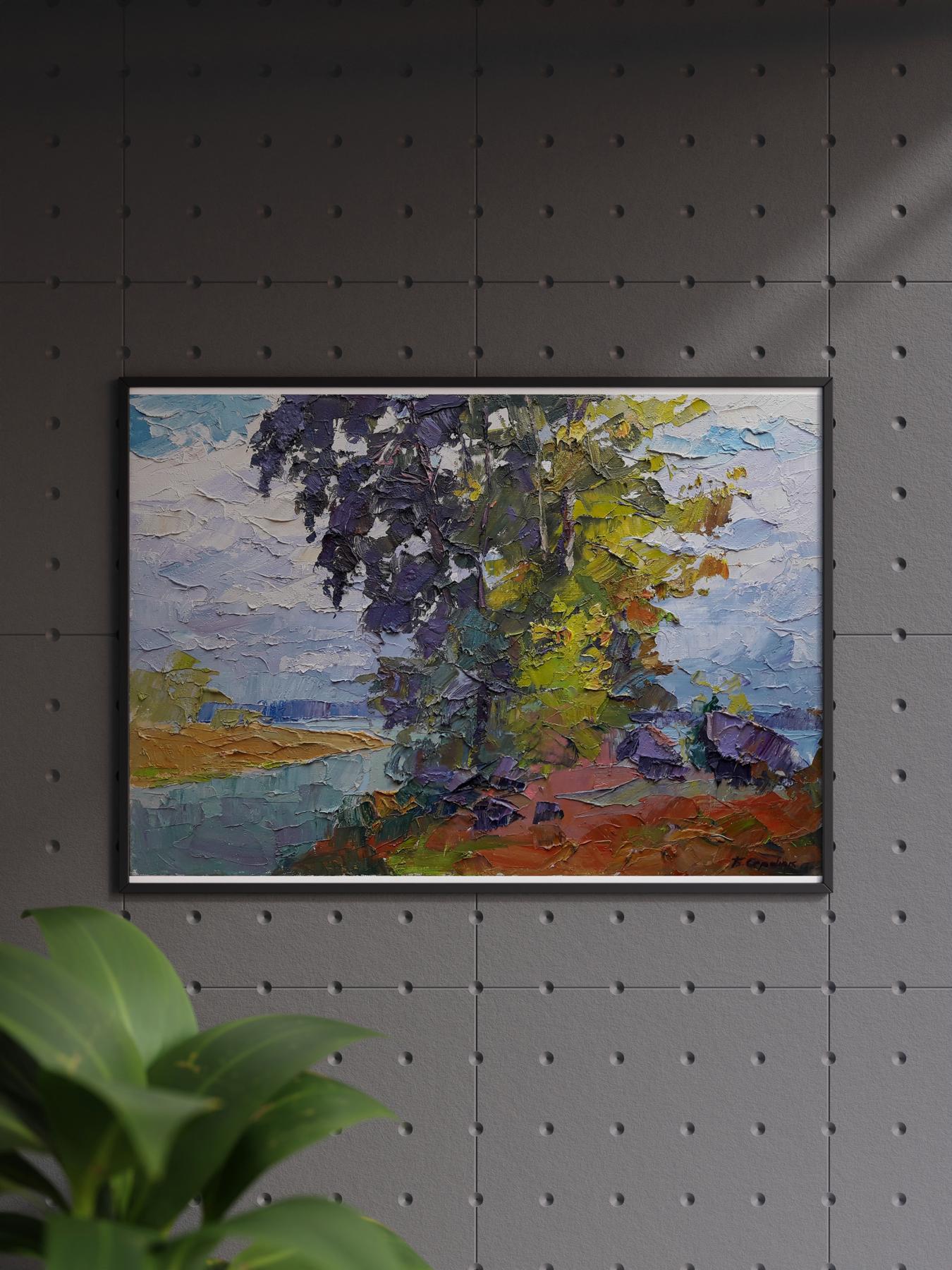 In oil, Boris Petrovich Serdyuk illustrates the colors of autumn