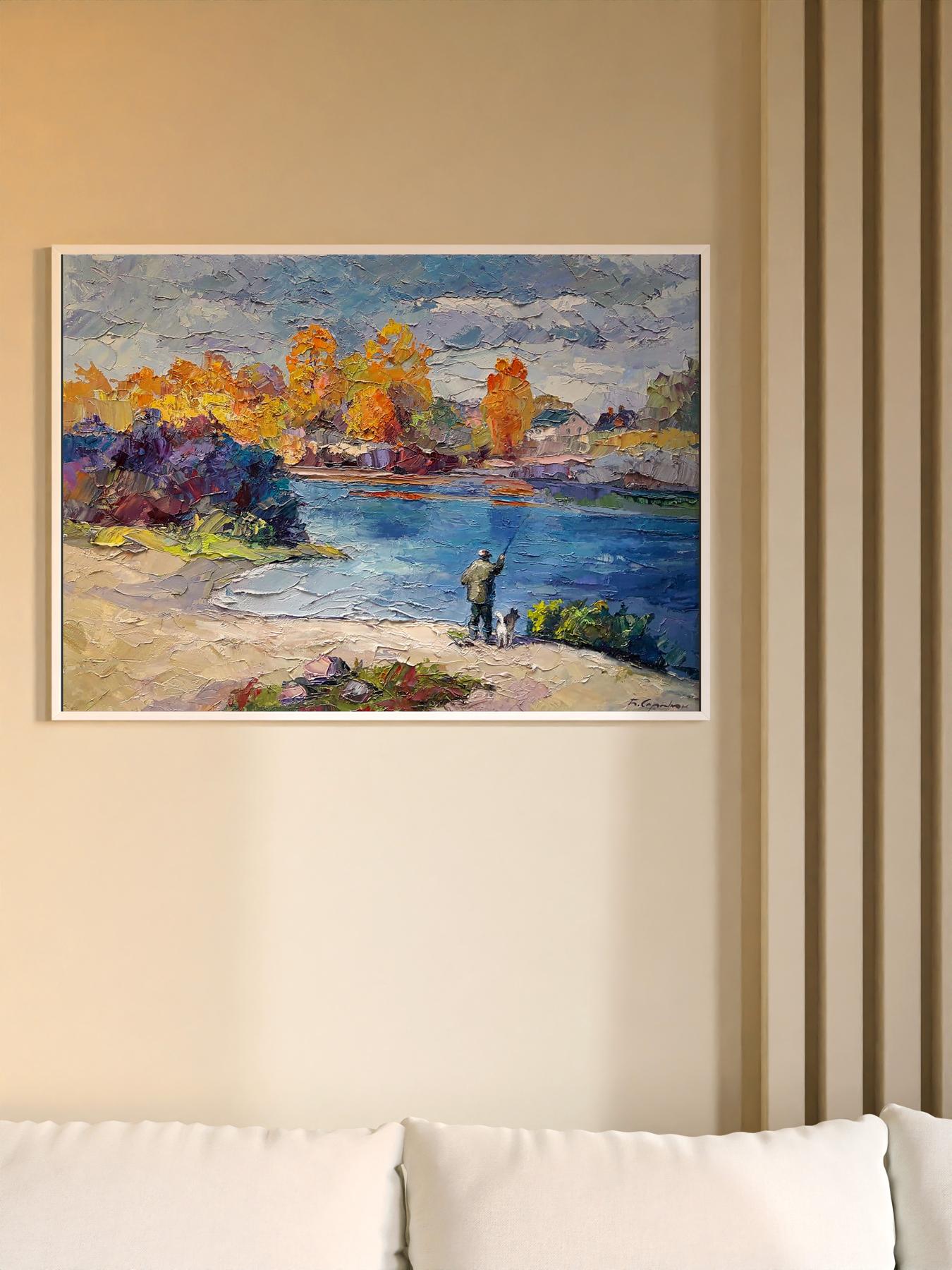 Oil painting Fishing Serdyuk Boris Petrovich №SERB 720