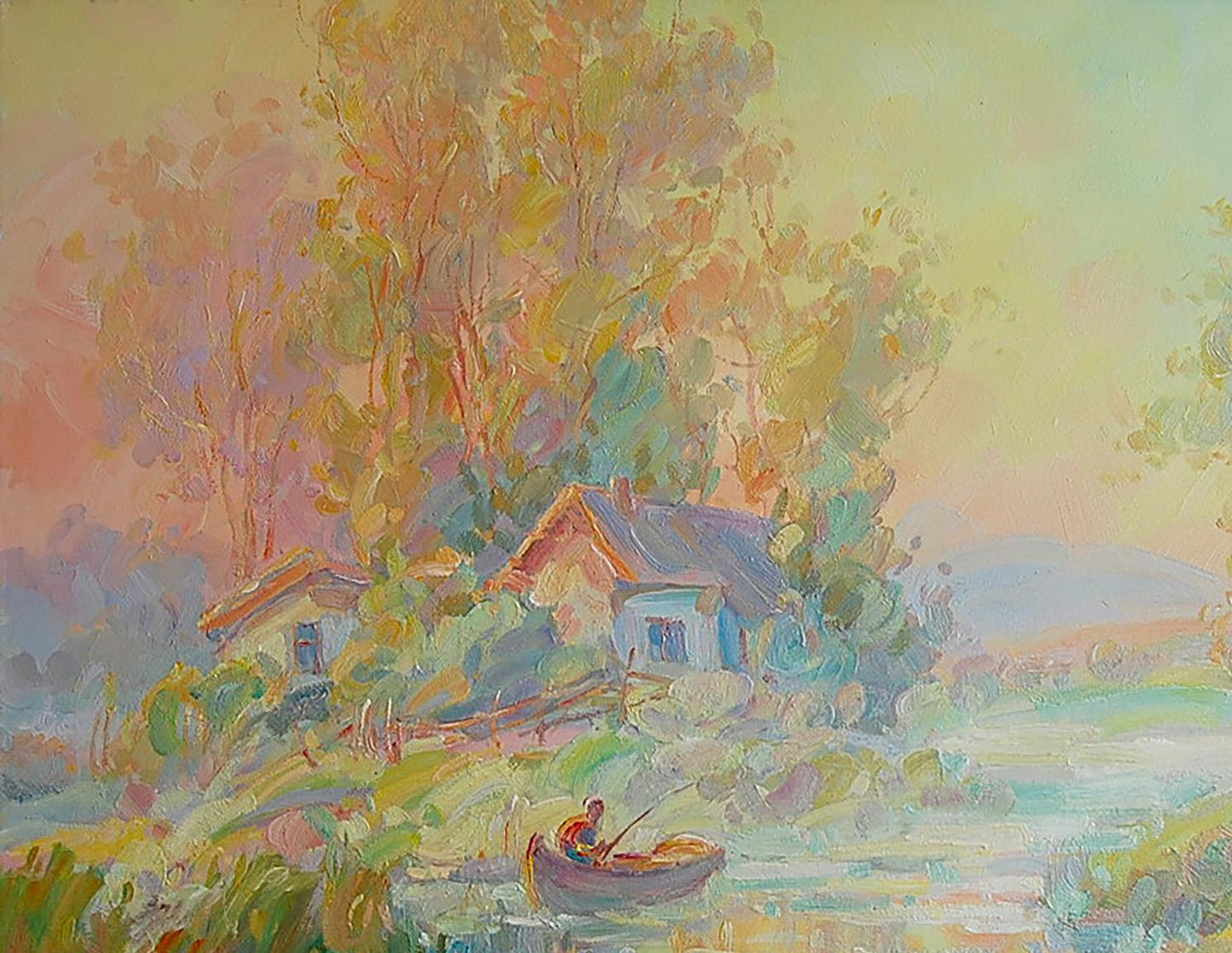 Oil painting Morning Nature Landscape