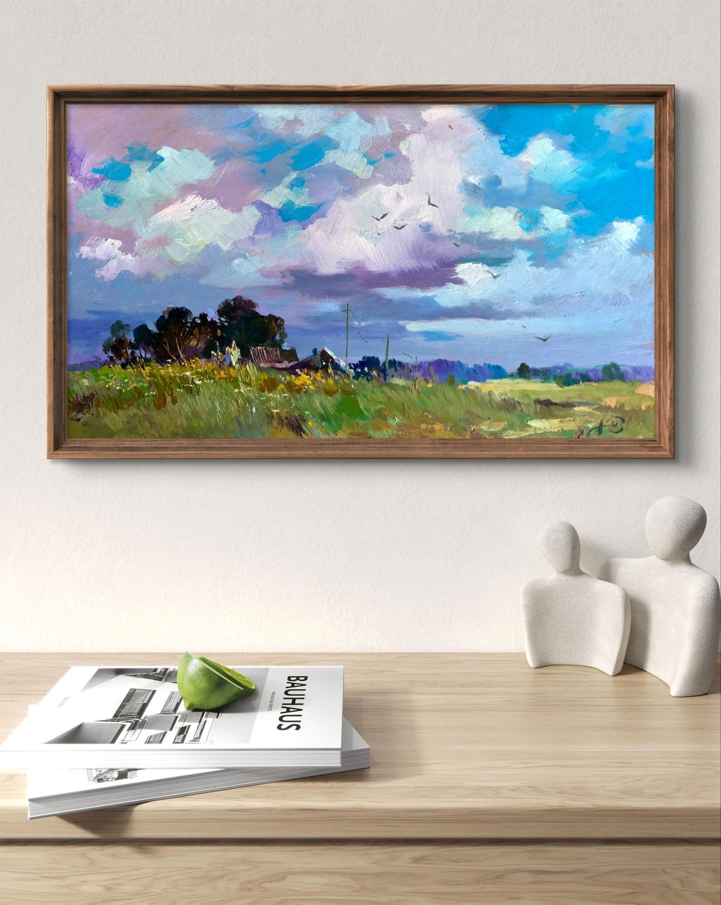 OIl painting In the village field Yuriy Suprunchuk
