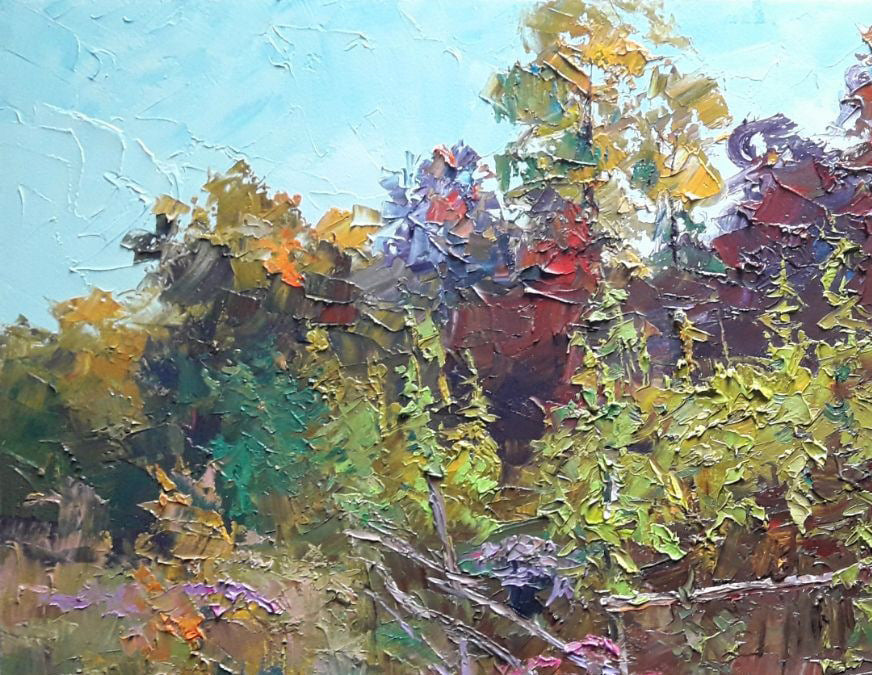 Oil painting Autumn evening Boris Serdyuk