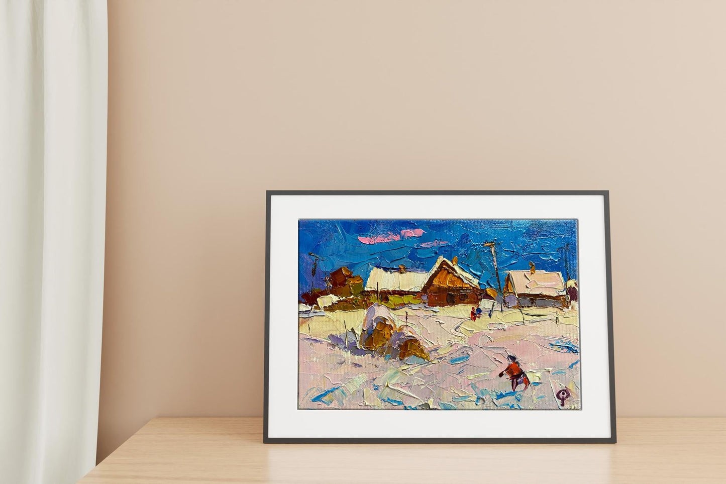 Winter Village Landscape