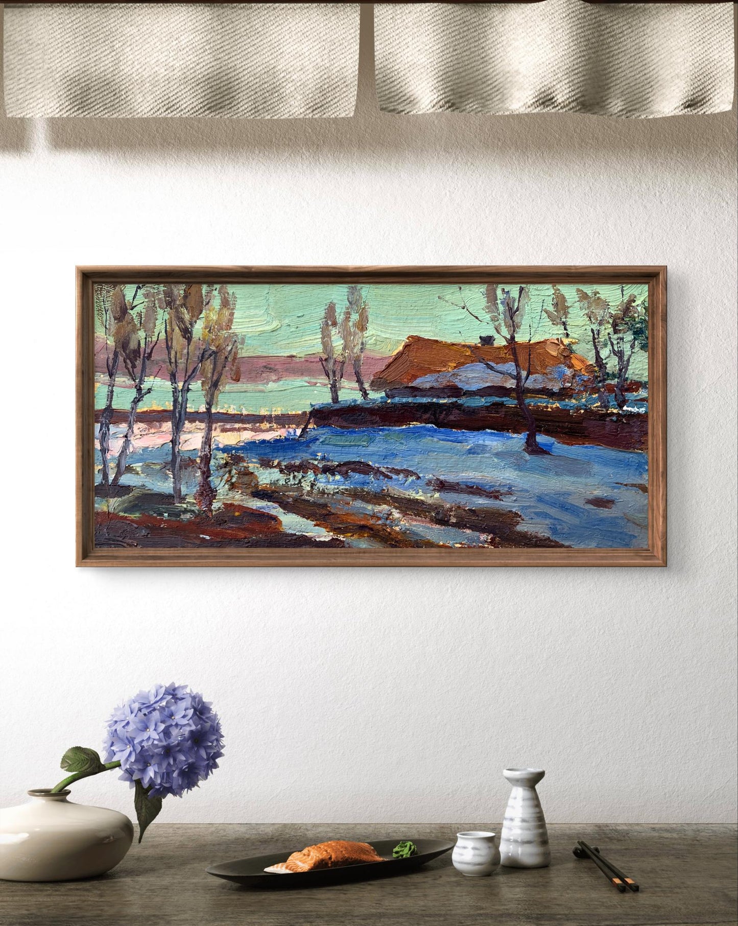 Oil painting Sunny winter day Leonid Maistrenko