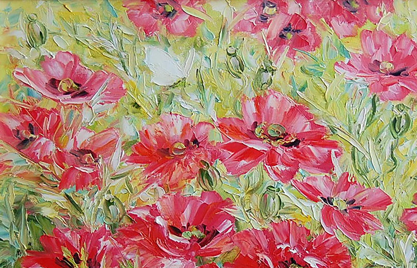 Oil painting Flowers glade
