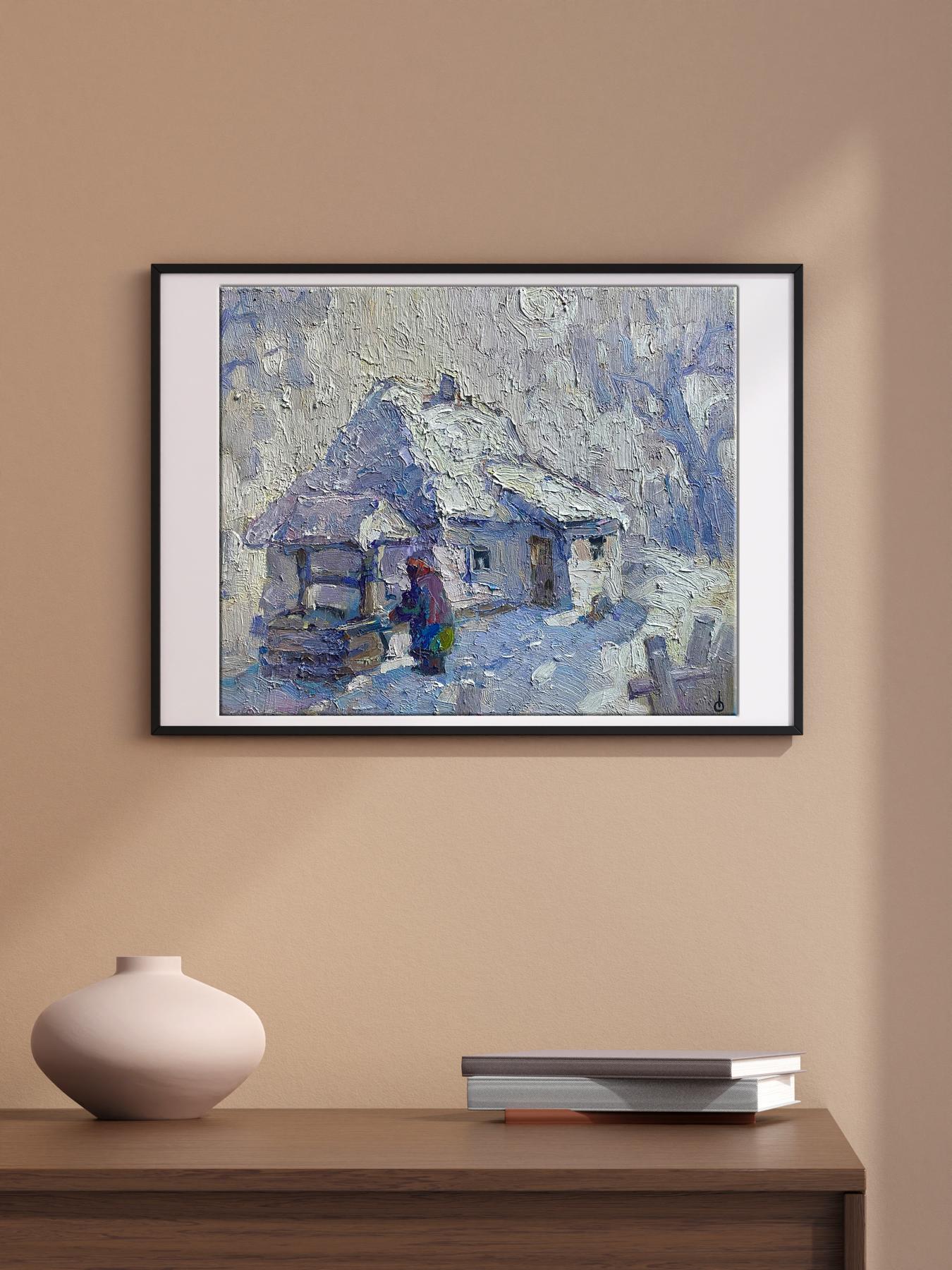 Village winter landscape