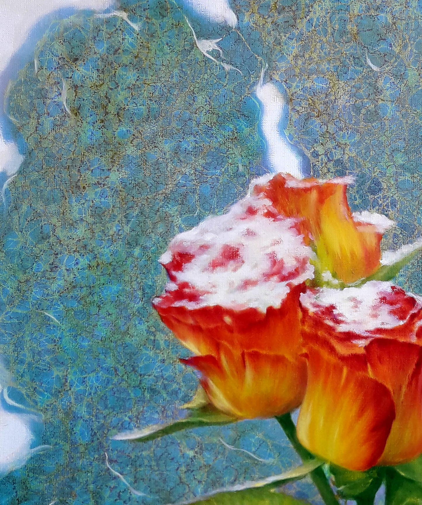 Oil painting Gift of roses Vasily Korkishko