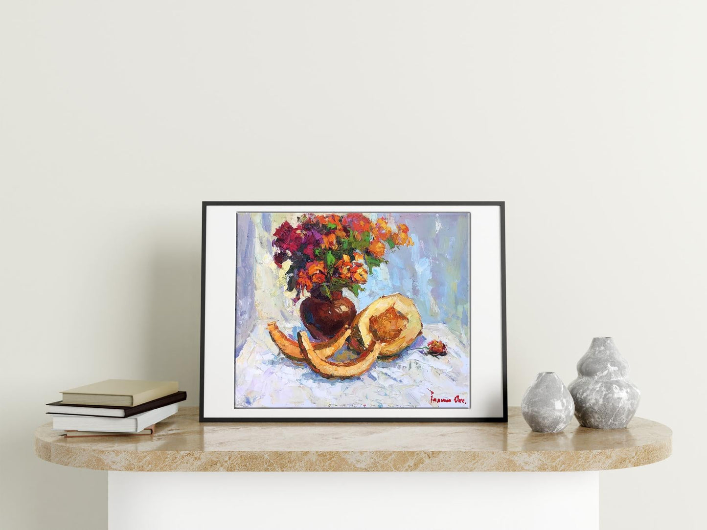 Oil painting Autumn flowers