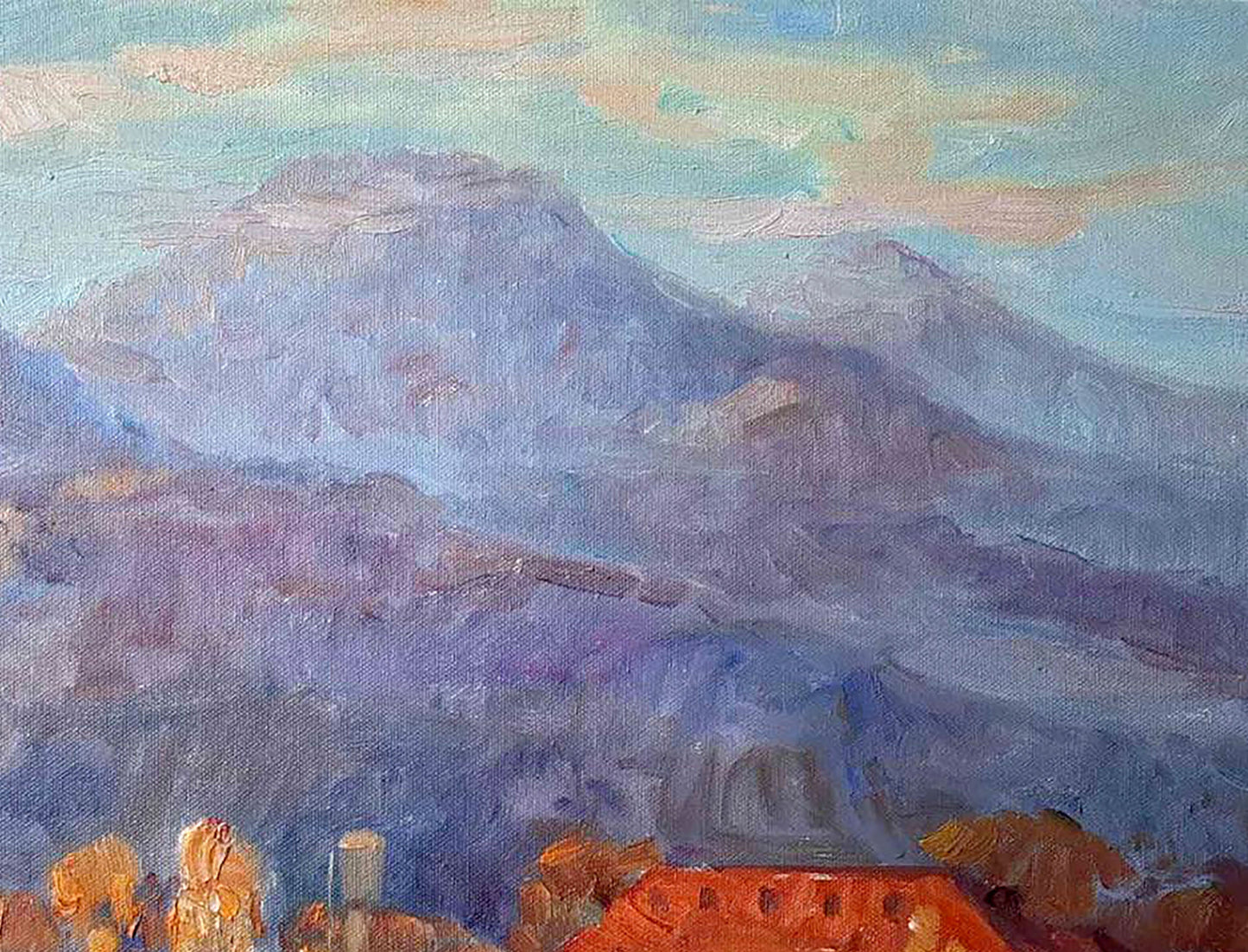 Oil painting Mountain Nature Landscape