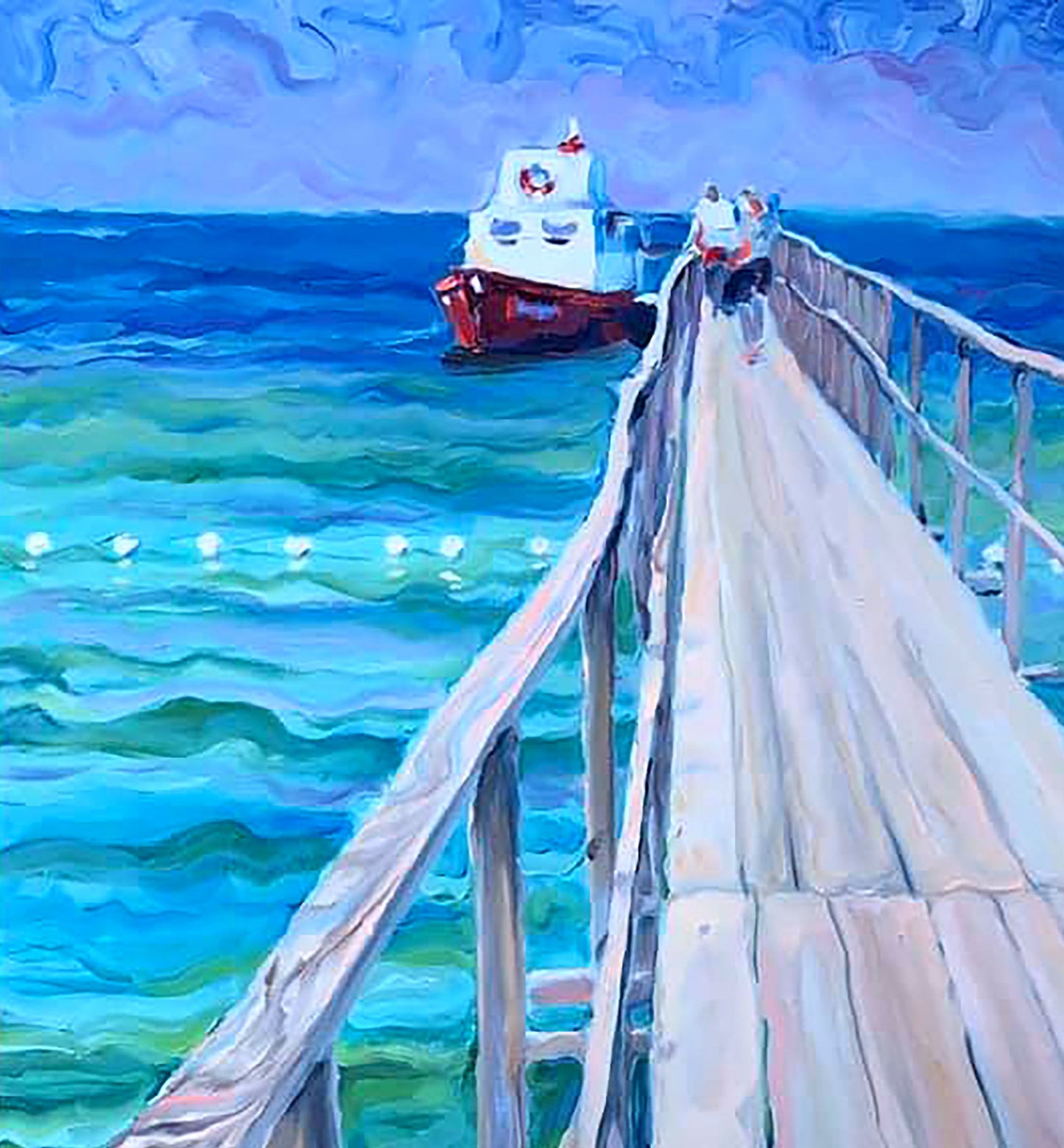 Oil painting Sea rest Osnach Olesia