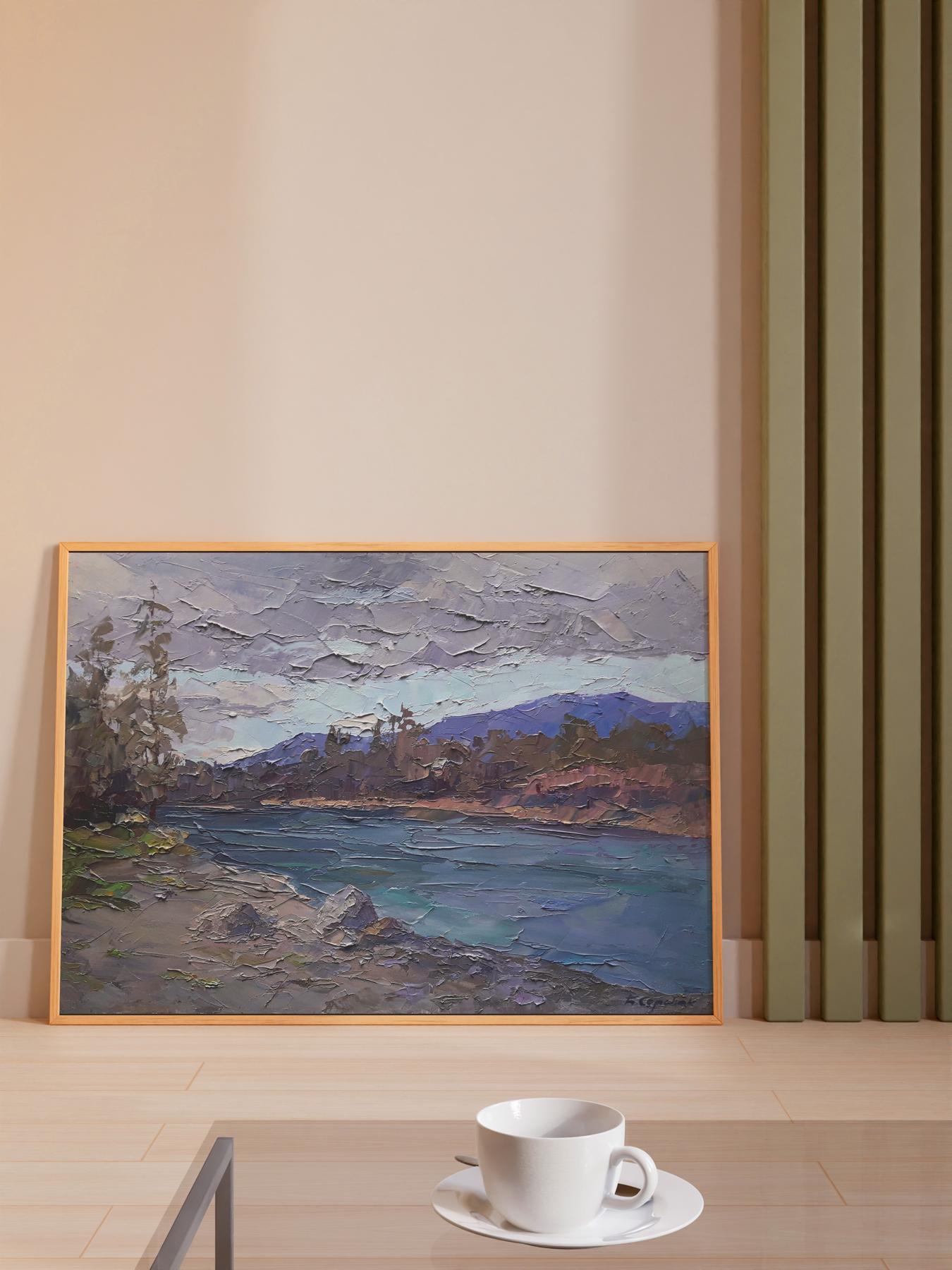 Oil painting The Tisza River Serdyuk Boris Petrovich