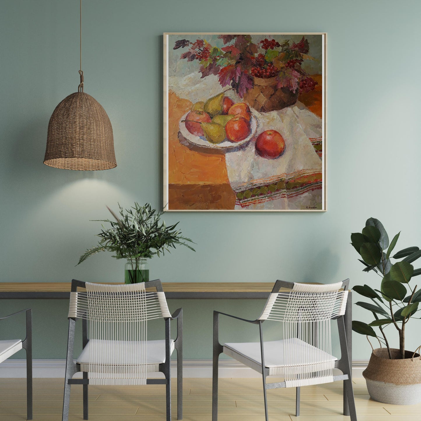 Oil painting Autumn still life