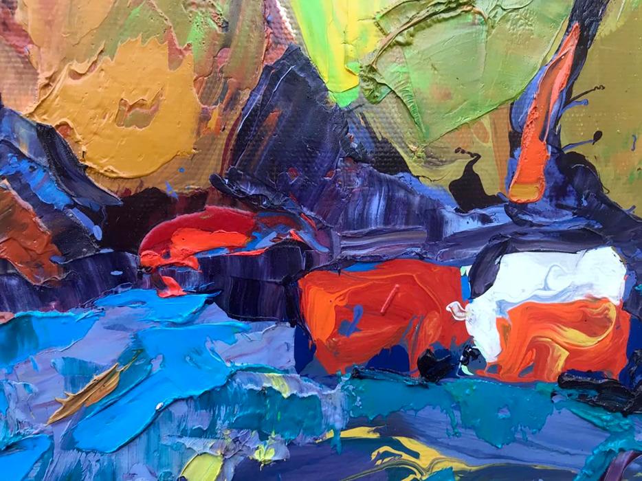 Oil Painting Nature Landscape Village landscape