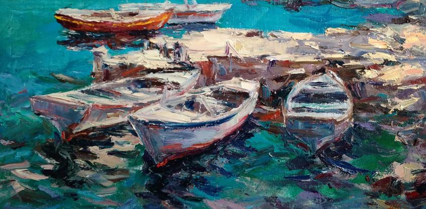 Oil painting Morning Sea