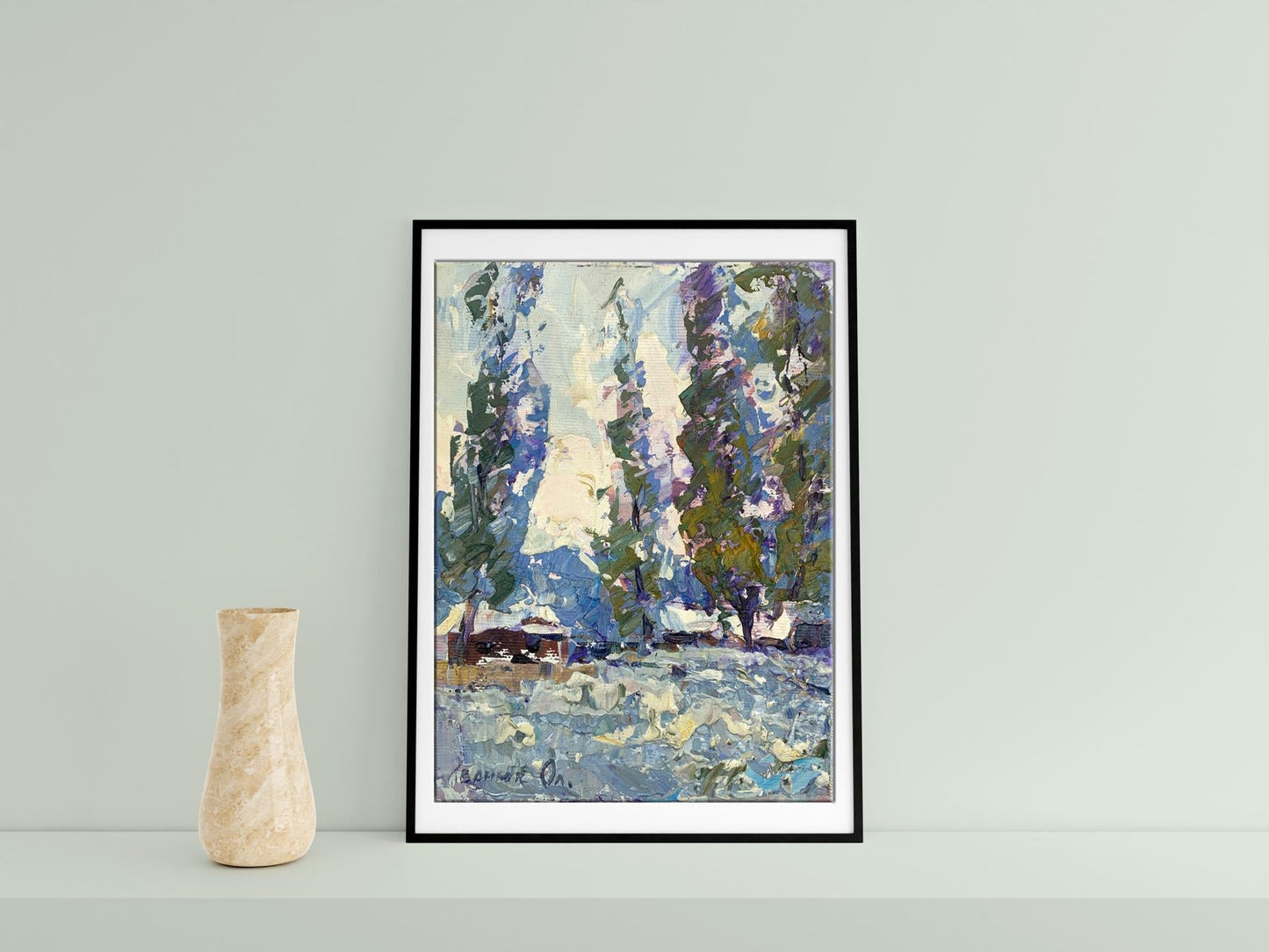 Oil painting Winter