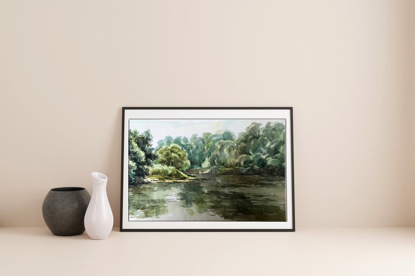 Watercolor painting Lovely day in nature Litvinov Oleg Arkad'yevich