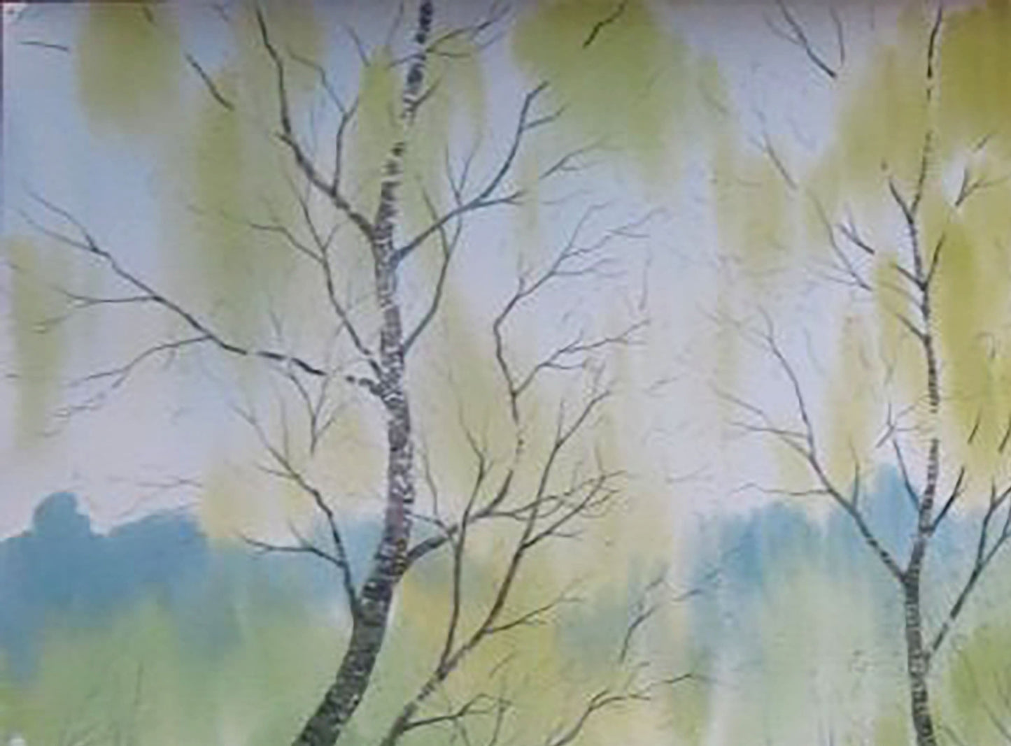 Watercolor painting Nature Landscape Valery Savenets