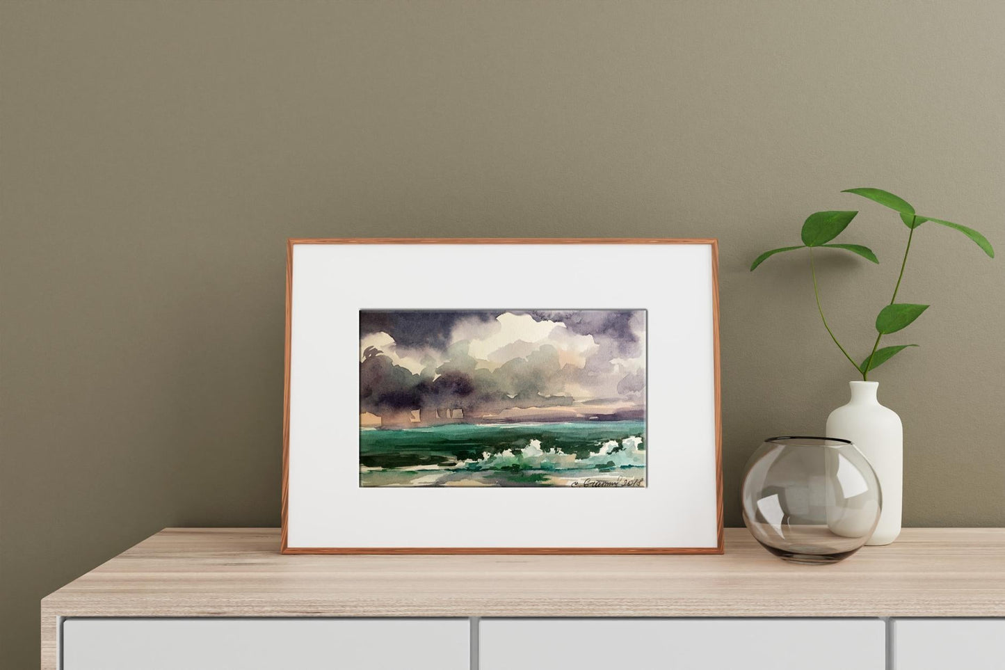 Watercolor painting Black Sea Svetlana Gramm