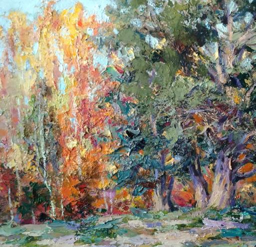 Oil painting warm day