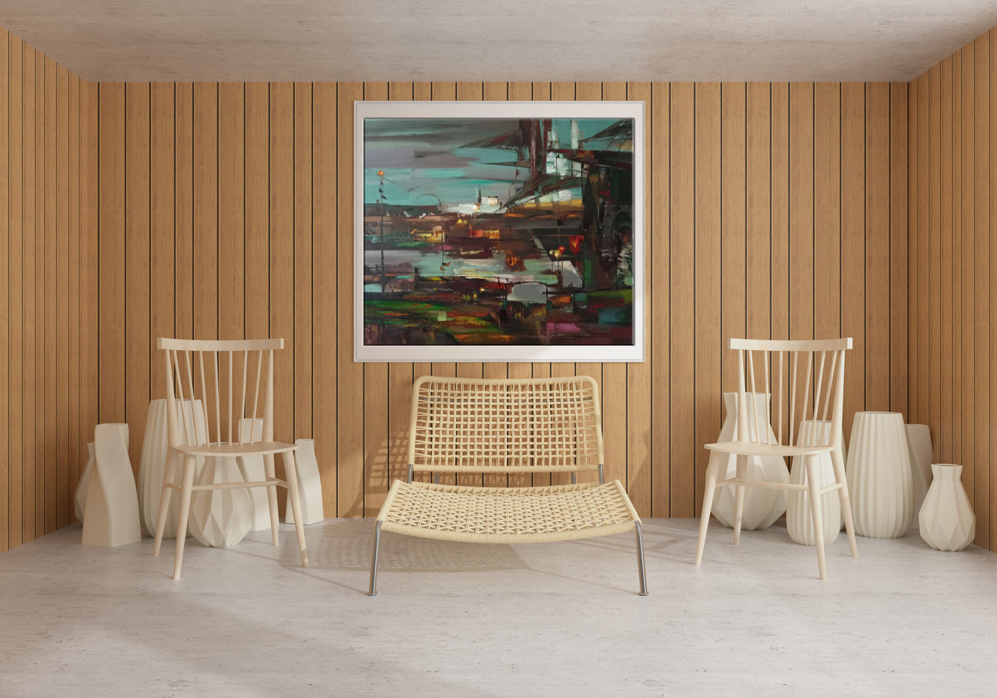 abstract painting room